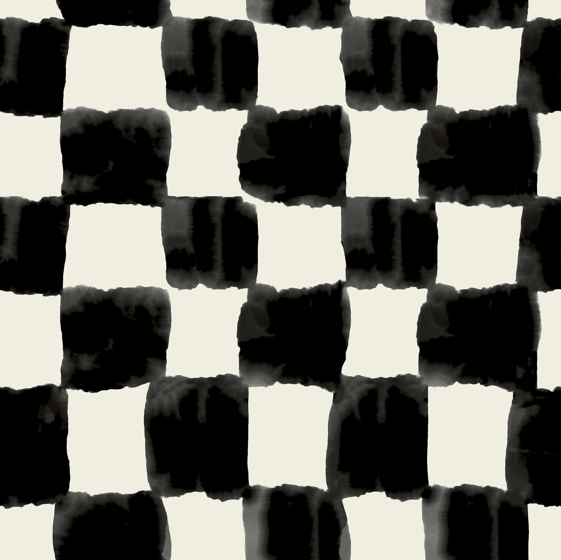 Mr. Kate Tess Watercolor Checker Peel and Stick Wallpaper Peel and Stick Wallpaper RoomMates Roll Soft Black 