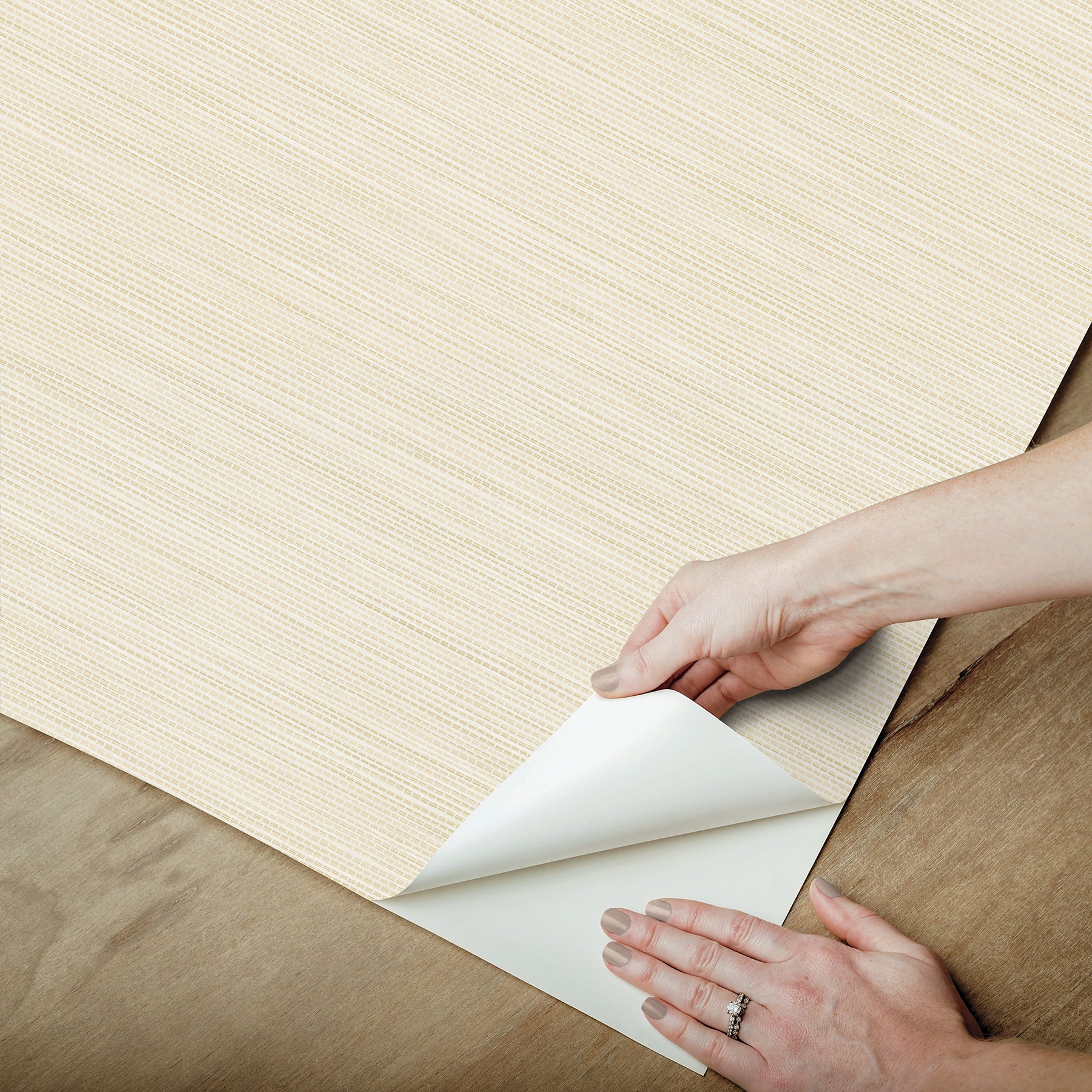 Mr. Kate Stella Grasscloth Peel and Stick Wallpaper Peel and Stick Wallpaper RoomMates   