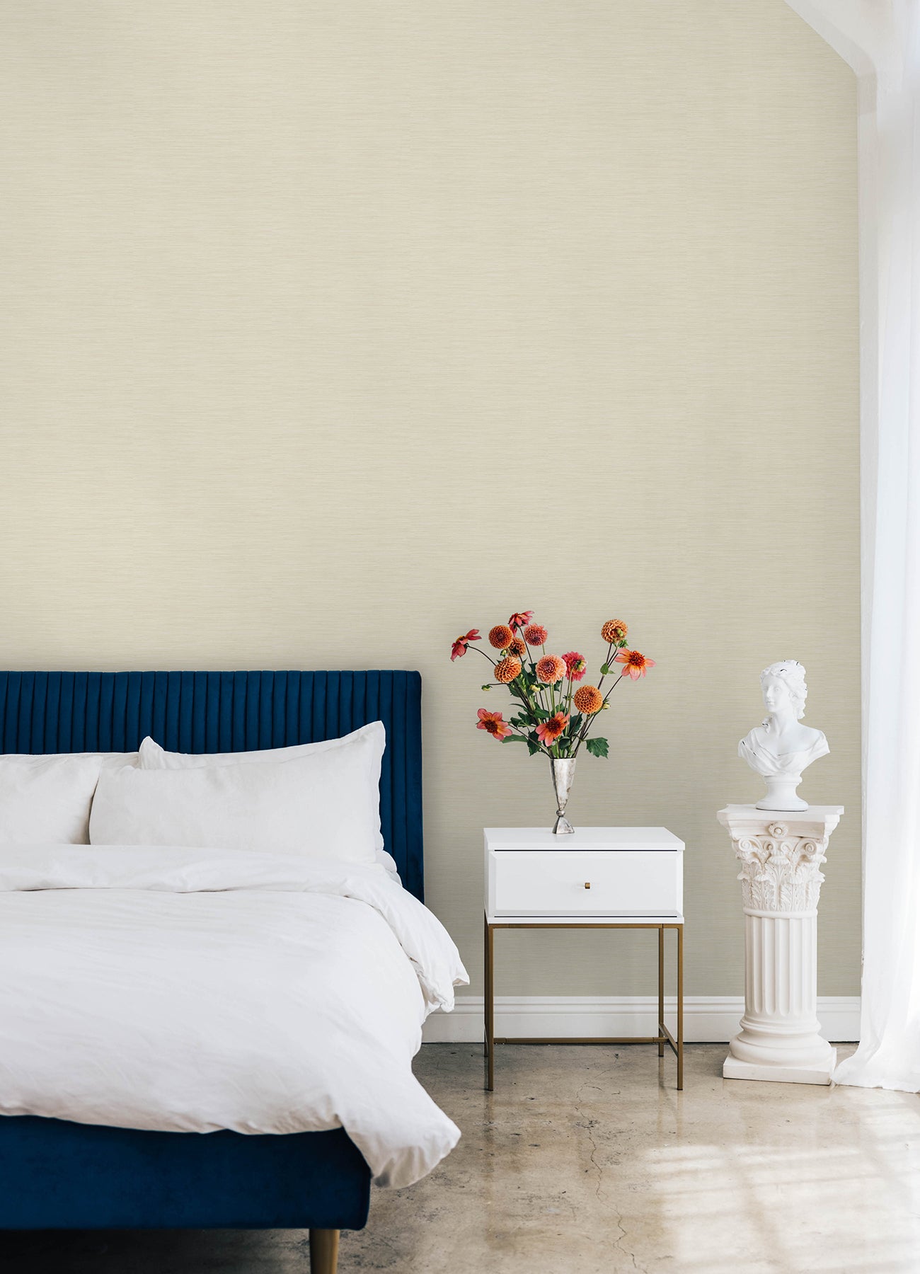 Mr. Kate Stella Grasscloth Peel and Stick Wallpaper Peel and Stick Wallpaper RoomMates   