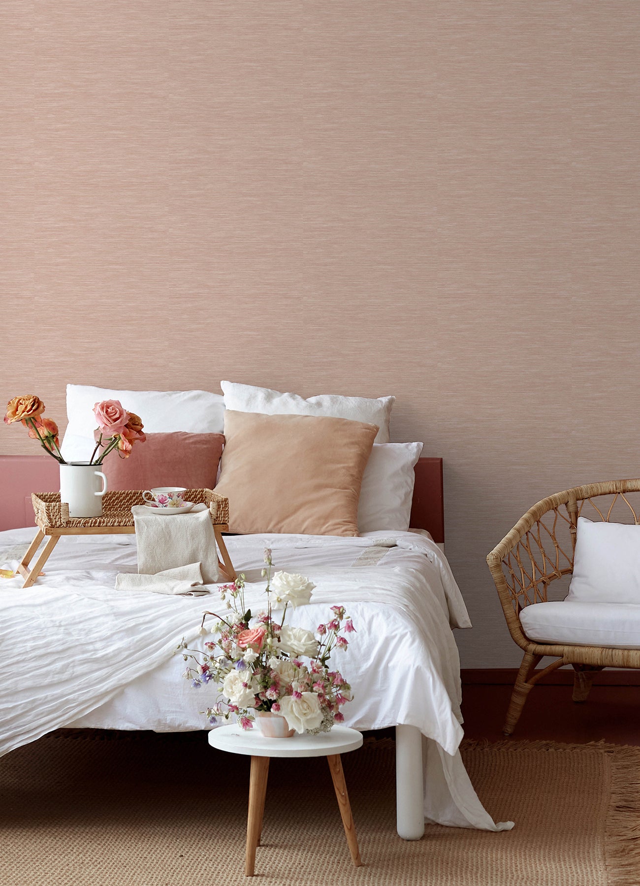 Mr. Kate Stella Grasscloth Peel and Stick Wallpaper Peel and Stick Wallpaper RoomMates   