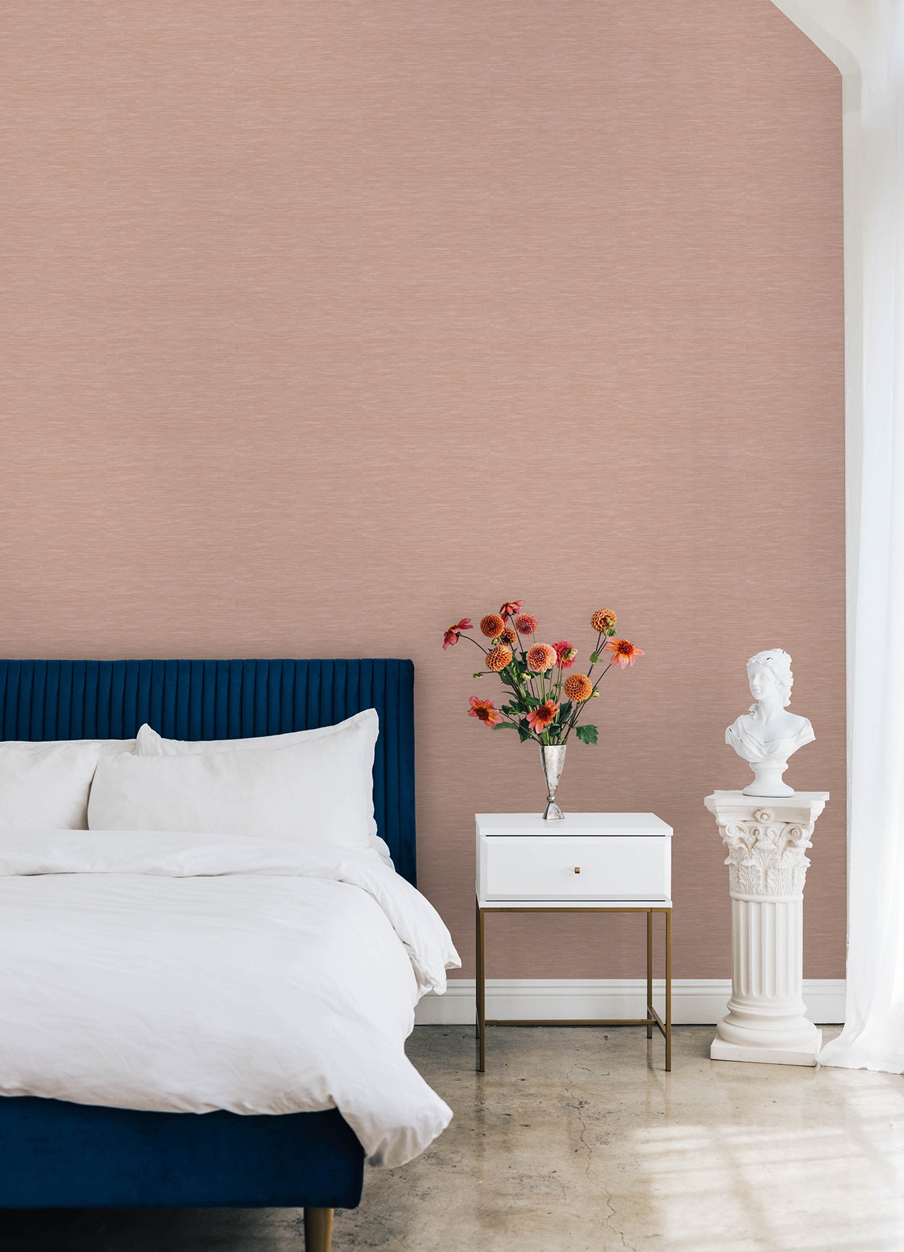 Mr. Kate Stella Grasscloth Peel and Stick Wallpaper Peel and Stick Wallpaper RoomMates   