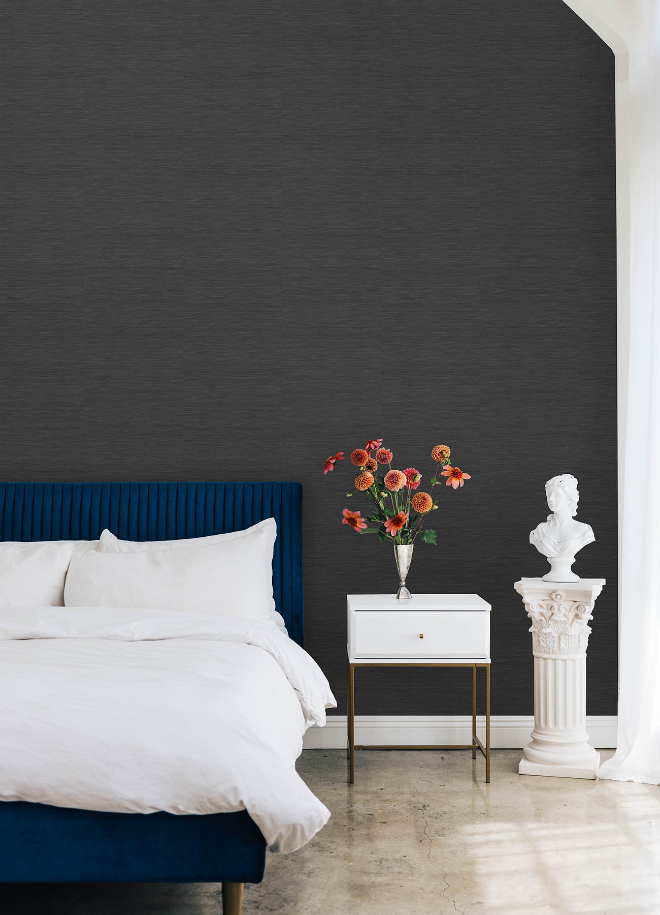 Mr. Kate Stella Grasscloth Peel and Stick Wallpaper Peel and Stick Wallpaper RoomMates   