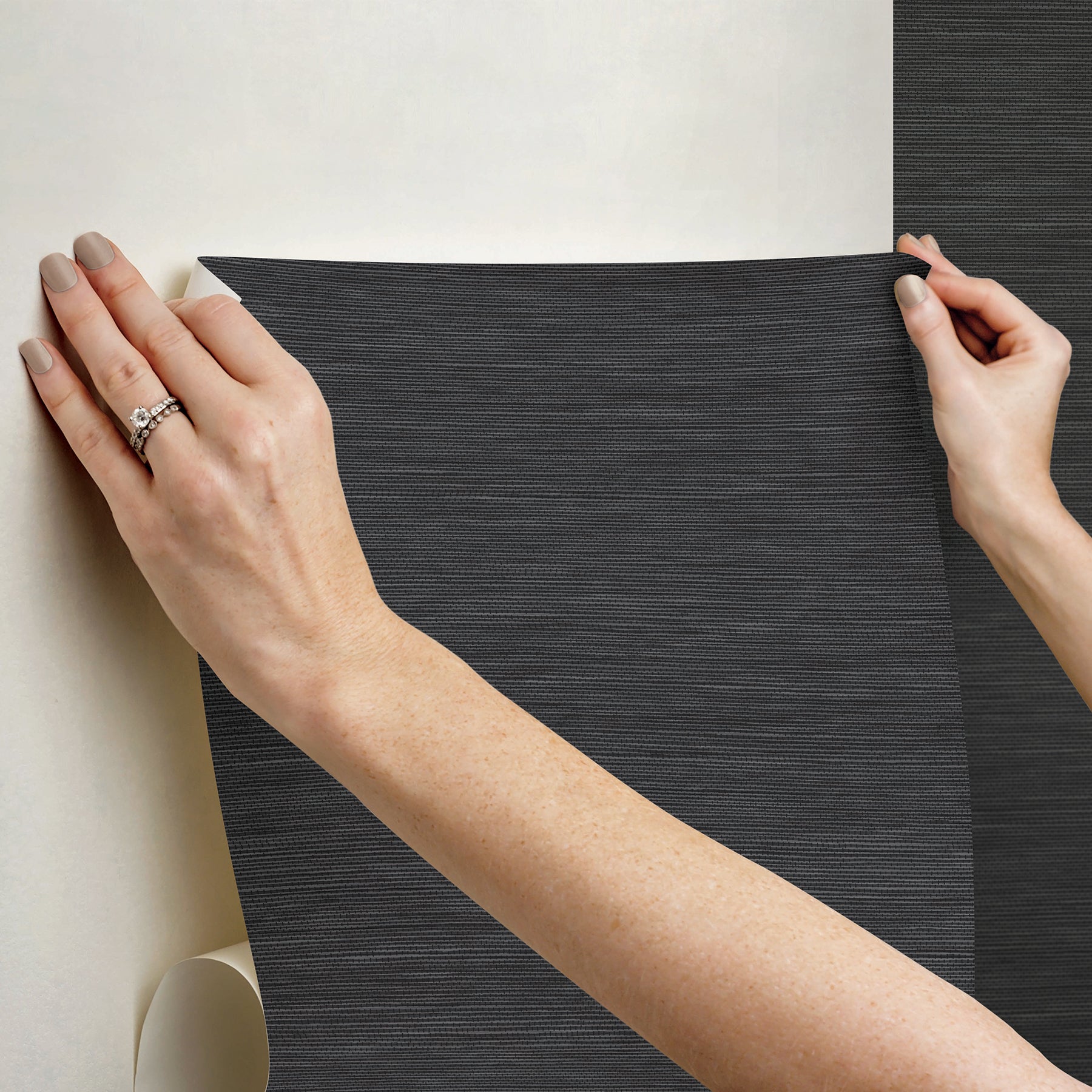 Mr. Kate Stella Grasscloth Peel and Stick Wallpaper Peel and Stick Wallpaper RoomMates   