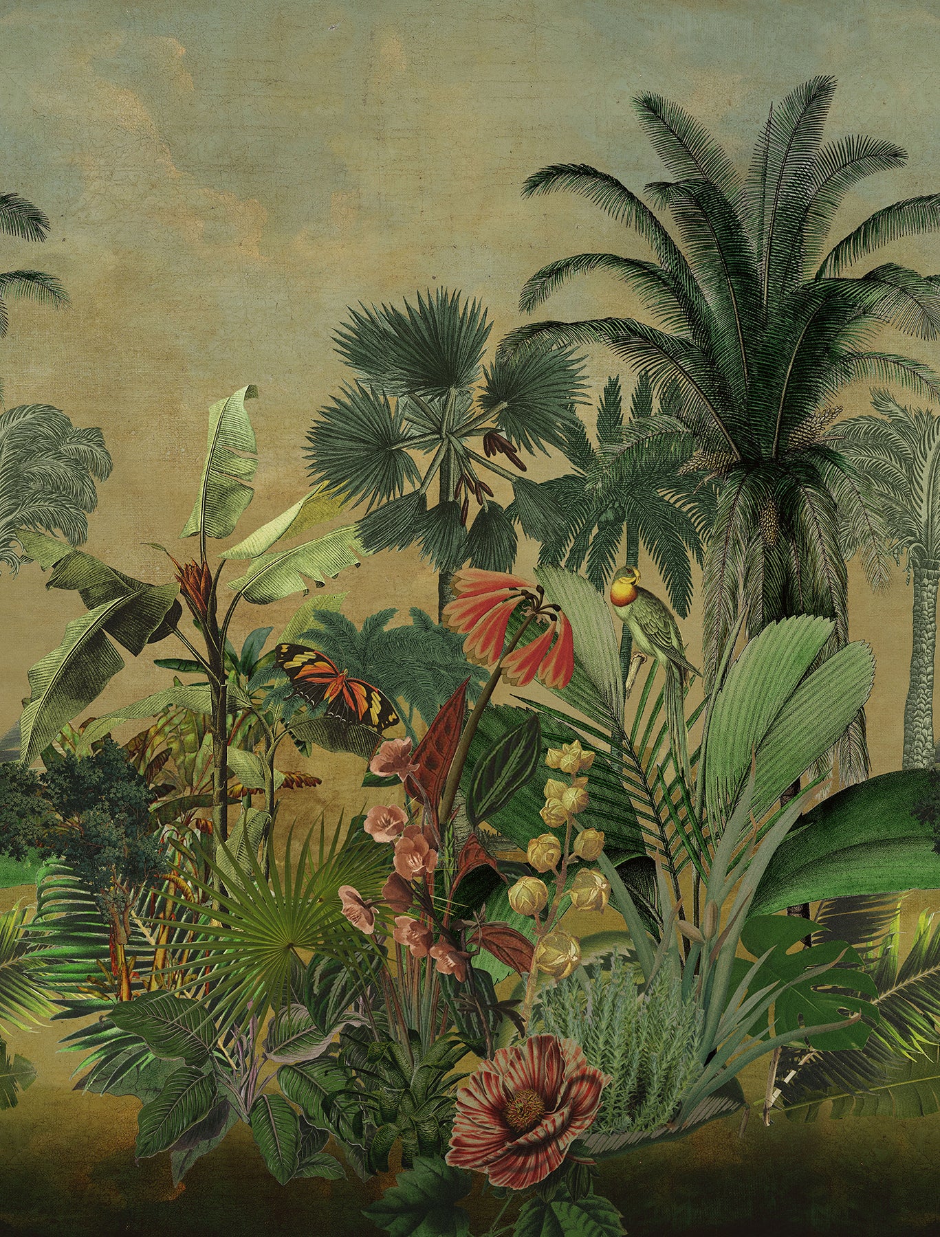 Mr. Kate Hilo Tropical Island Peel and Stick Mural Wall Murals RoomMates Mural  