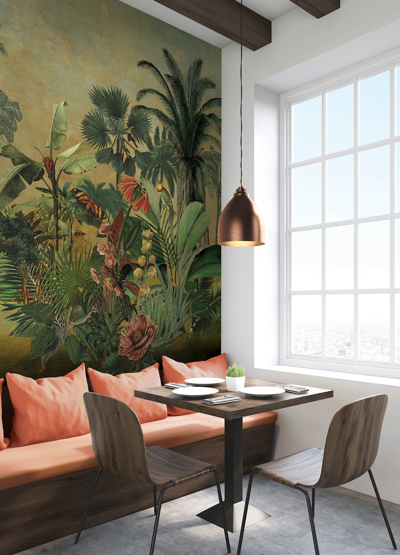 Mr. Kate Hilo Tropical Island Peel and Stick Mural Wall Murals RoomMates   