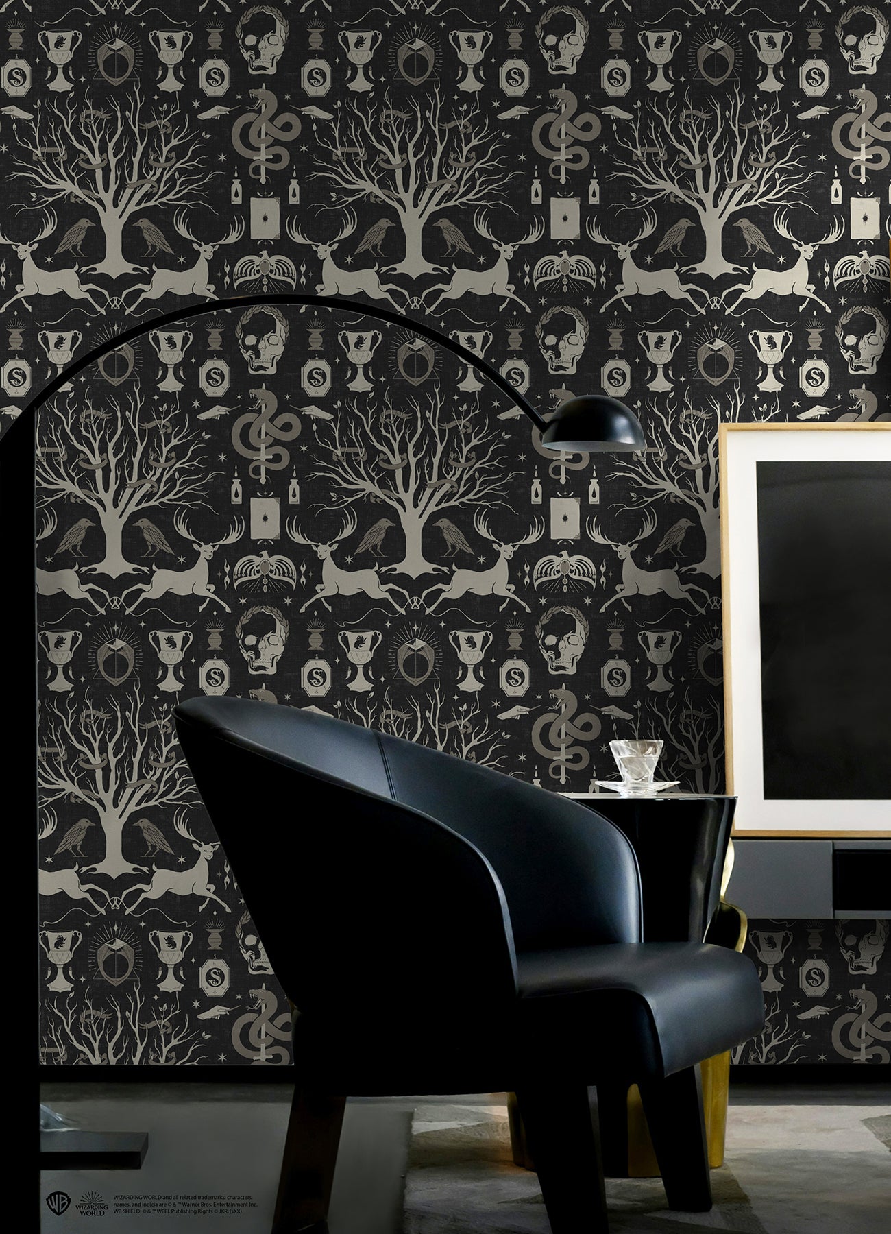 Harry Potter Horcrux Damask Peel and Stick Wallpaper Peel and Stick Wallpaper RoomMates   