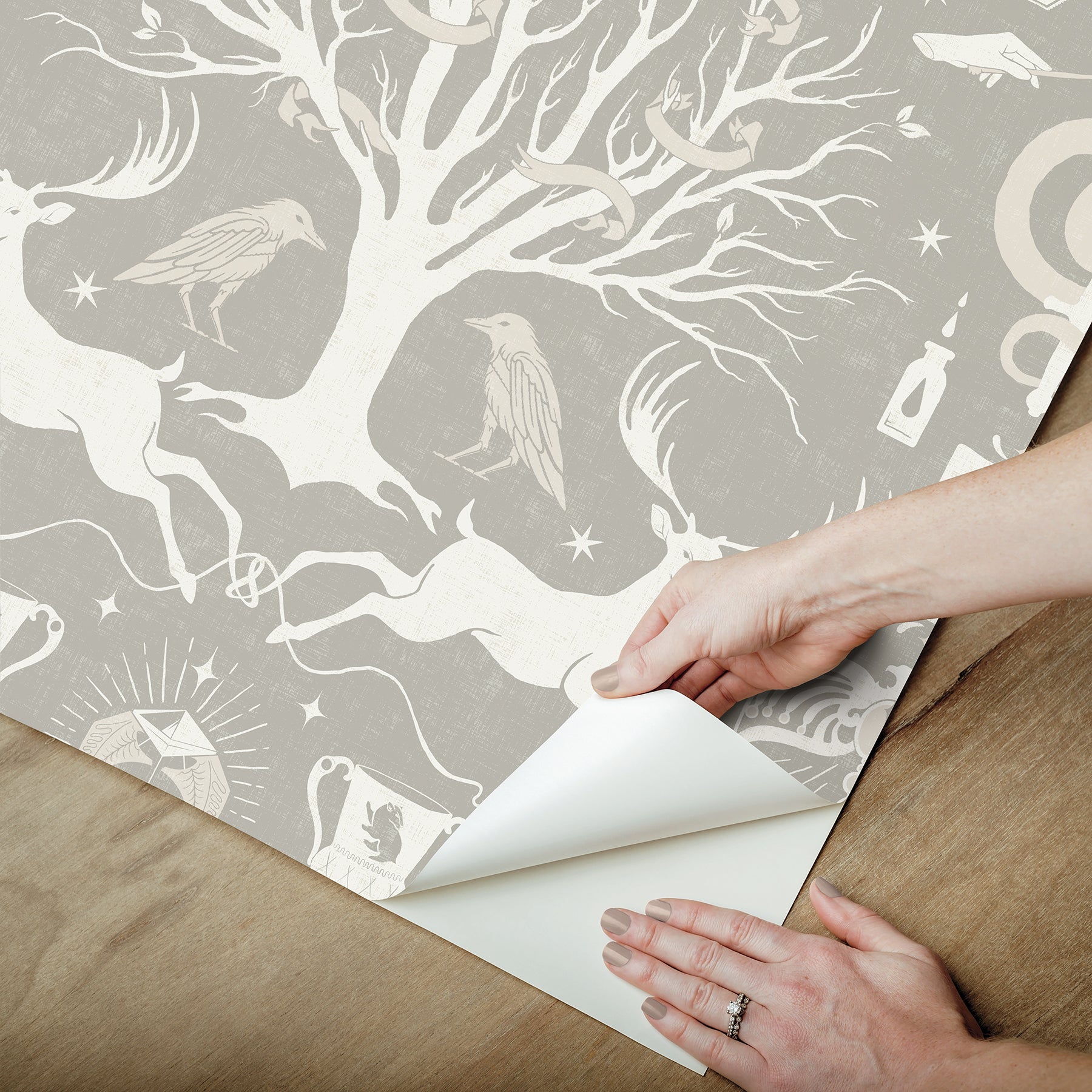Harry Potter Horcrux Damask Peel and Stick Wallpaper Peel and Stick Wallpaper RoomMates   