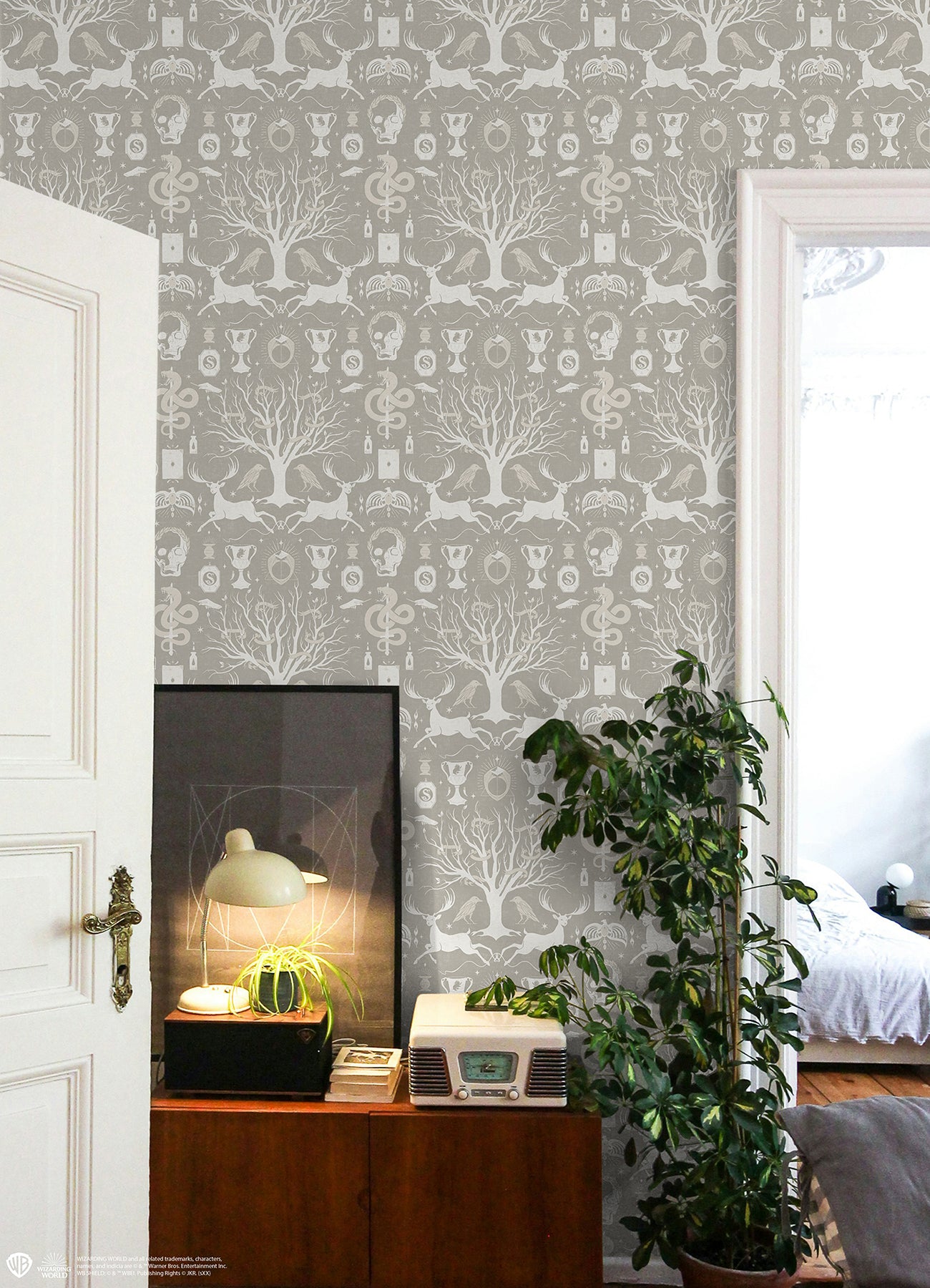 Harry Potter Horcrux Damask Peel and Stick Wallpaper Peel and Stick Wallpaper RoomMates   