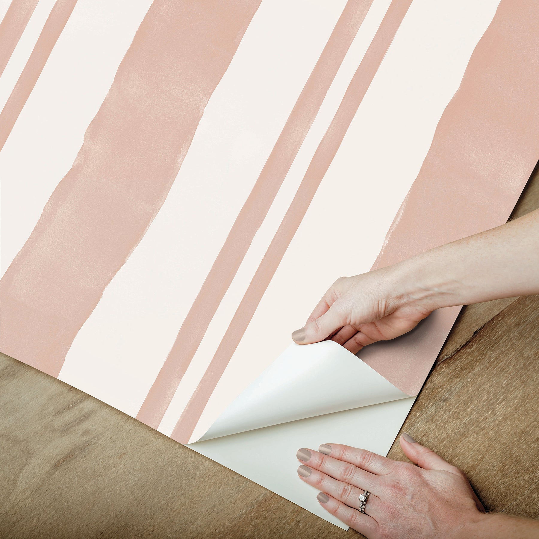 Mr. Kate Winston Watercolor Stripe Peel and Stick Wallpaper Peel and Stick Wallpaper RoomMates   