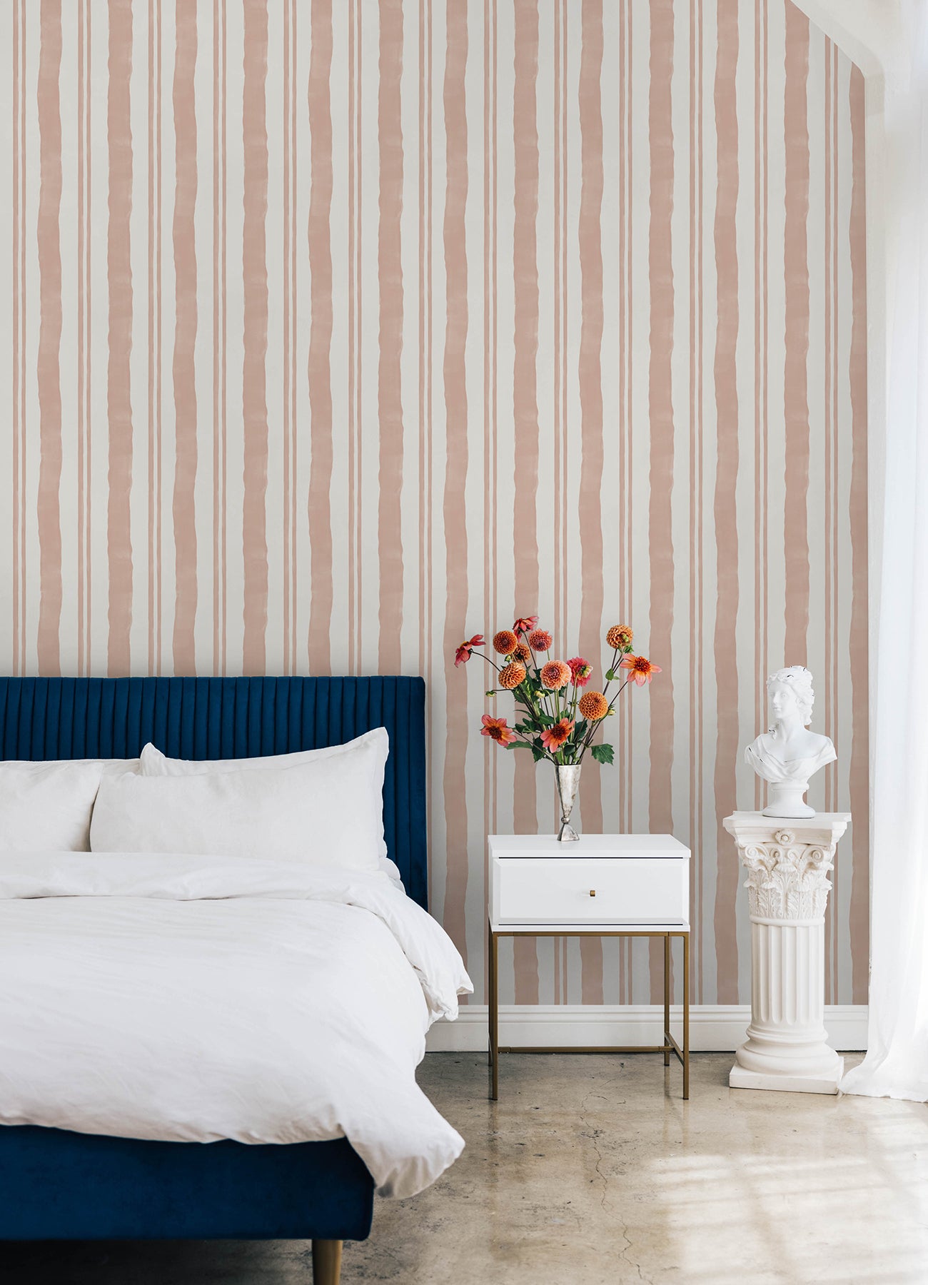 Mr. Kate Winston Watercolor Stripe Peel and Stick Wallpaper Peel and Stick Wallpaper RoomMates   