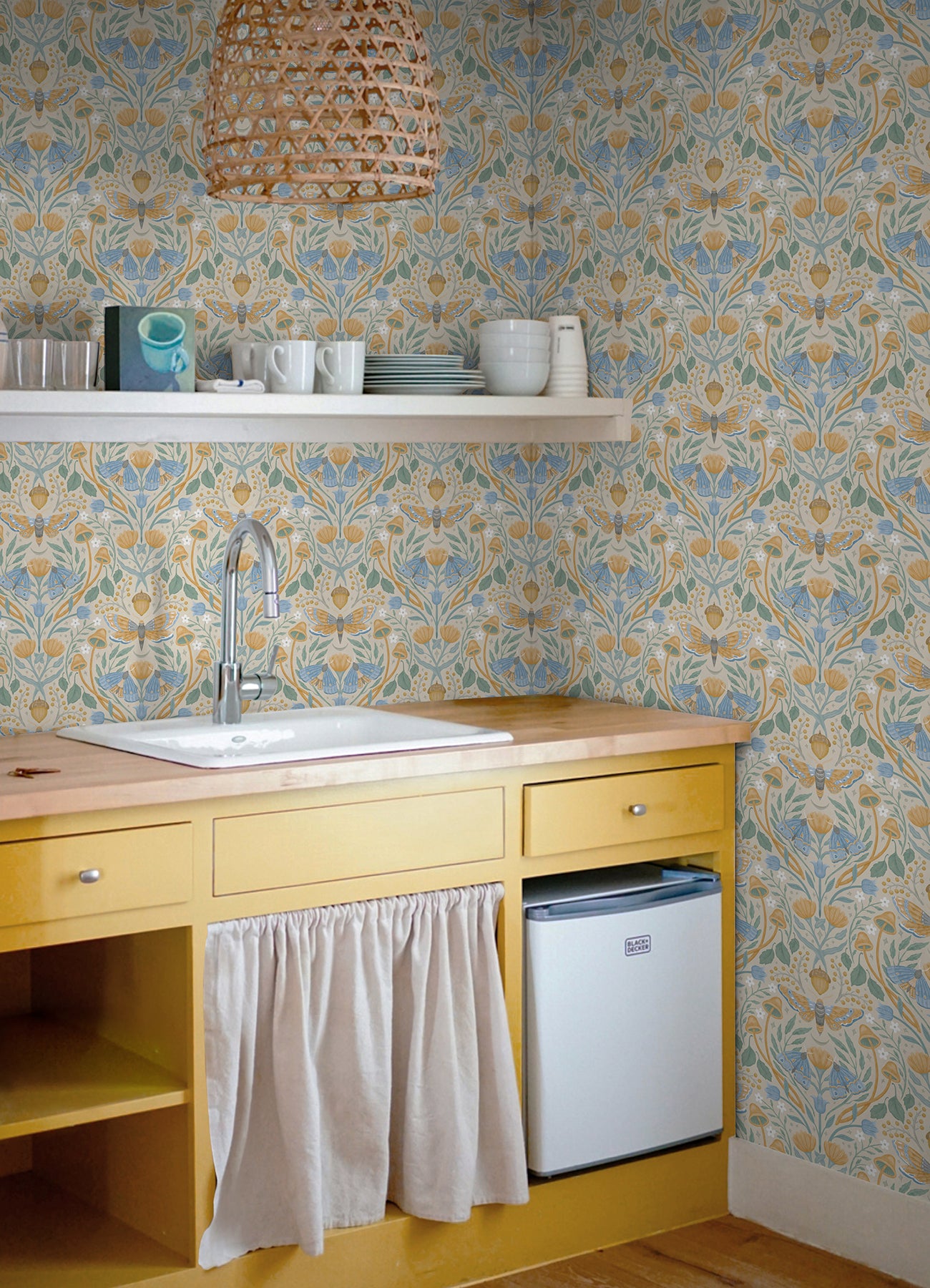 Enchanted Forest Damask Peel and Stick Wallpaper Peel and Stick Wallpaper RoomMates   