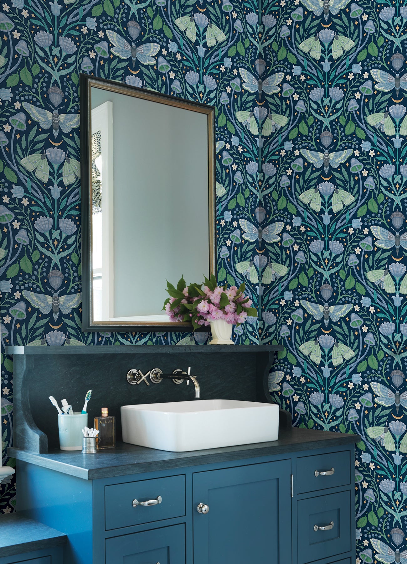 Enchanted Forest Damask Peel and Stick Wallpaper Peel and Stick Wallpaper RoomMates   