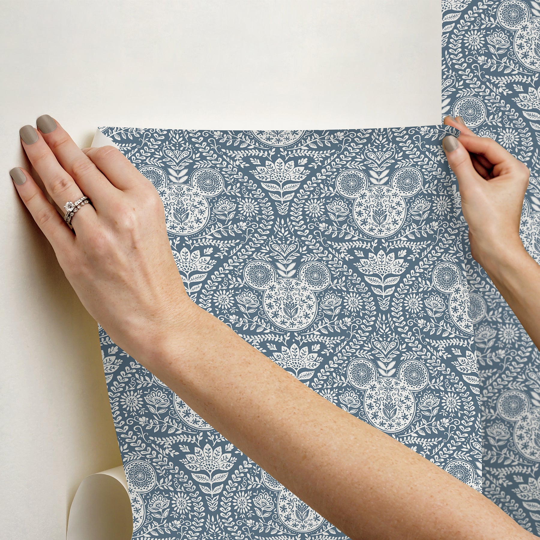Disney Mickey Mouse Block Print Peel & Stick Wallpaper Peel and Stick Wallpaper RoomMates Decor   
