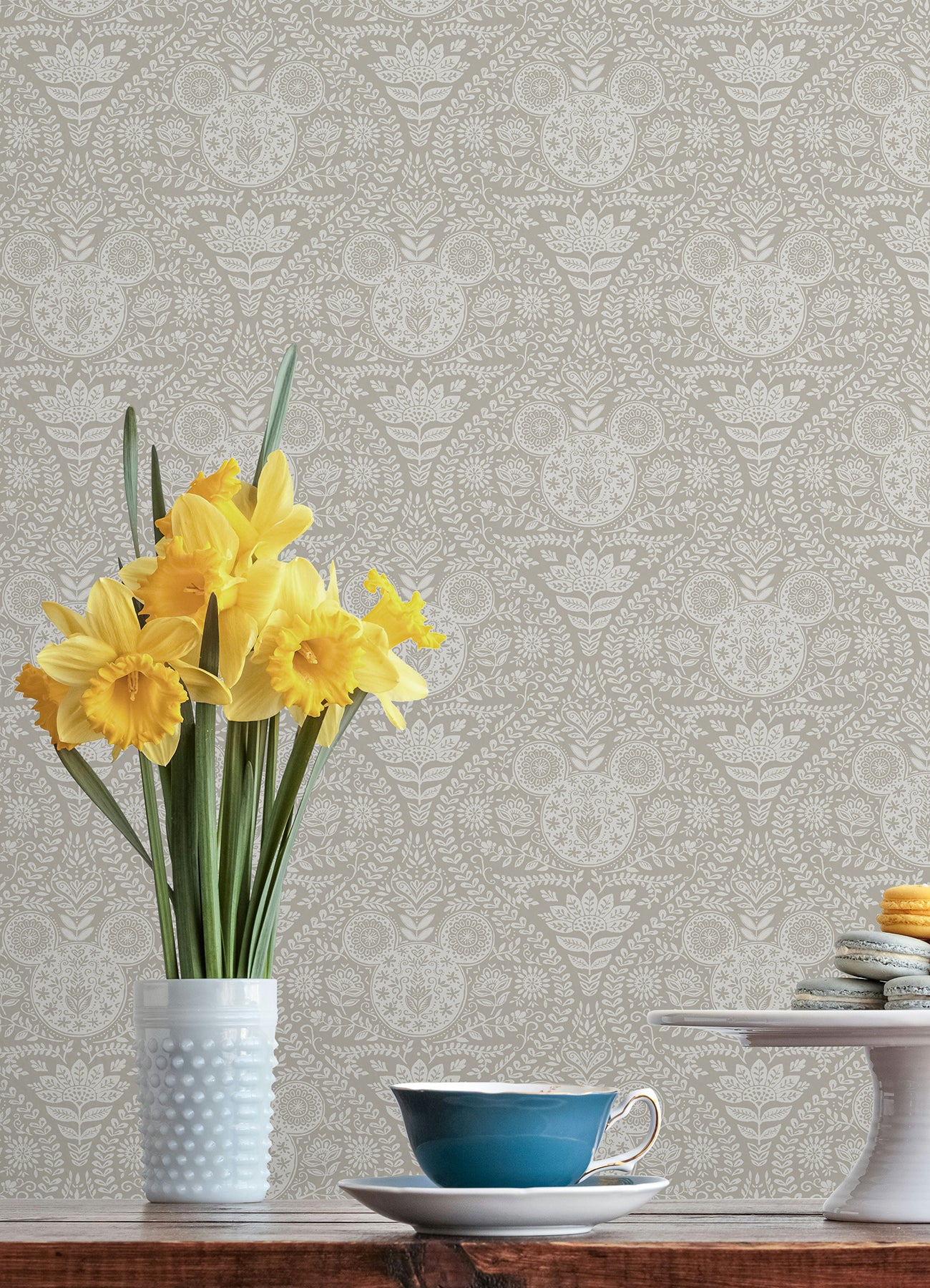 Disney Mickey Mouse Block Print Peel & Stick Wallpaper Peel and Stick Wallpaper RoomMates Decor   