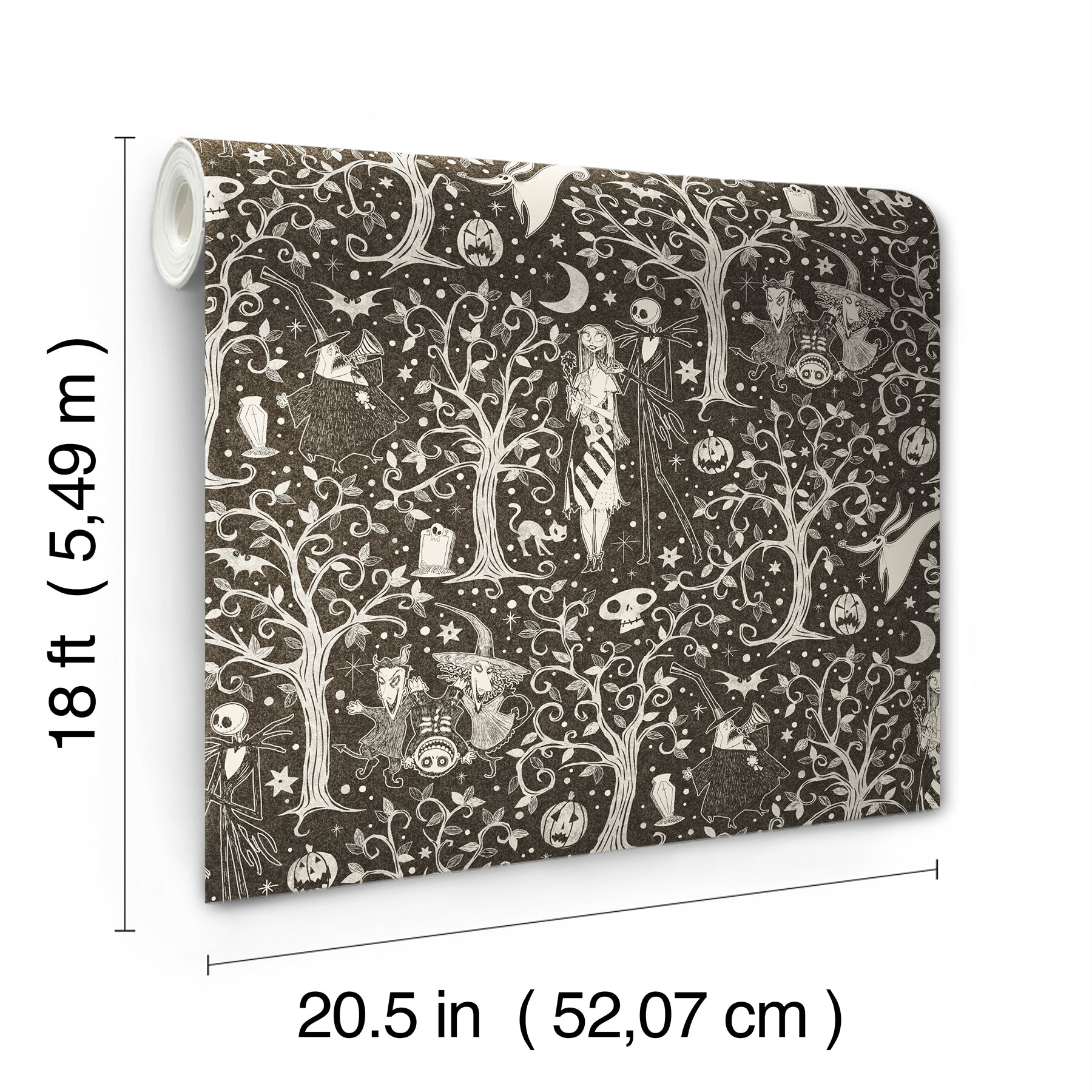 Disney Tim Burton's The Nightmare Before Christmas Forest Peel & Stick Wallpaper Peel and Stick Wallpaper RoomMates   