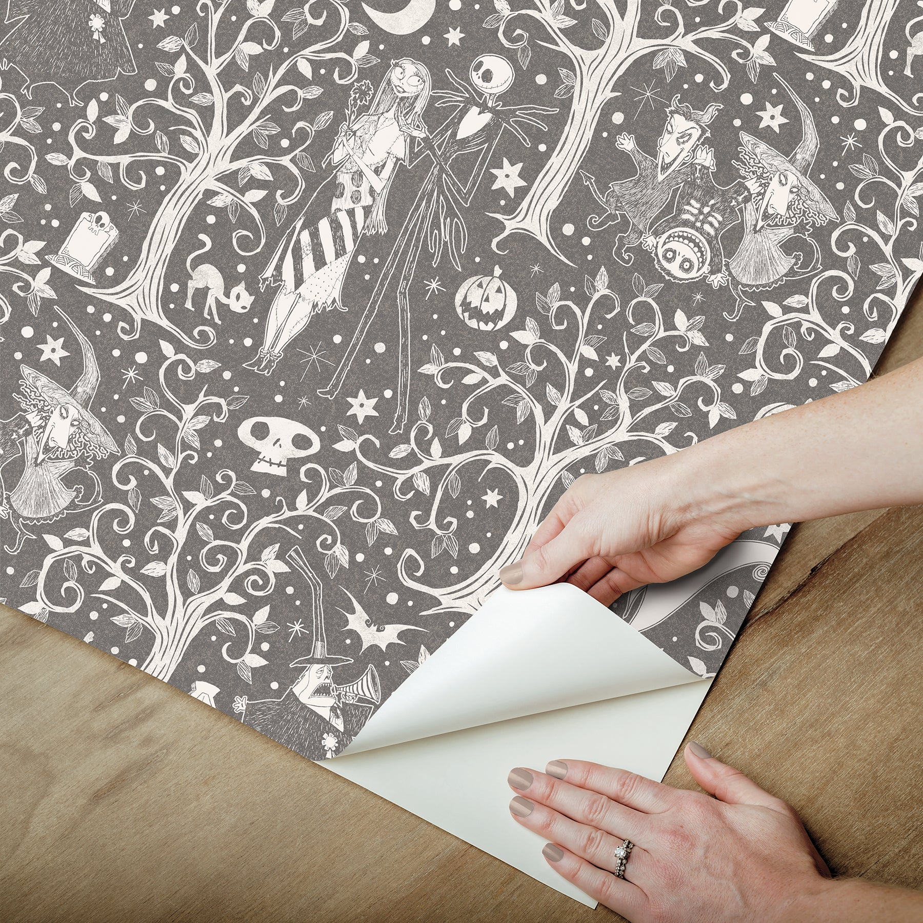 Disney Tim Burton's The Nightmare Before Christmas Forest Peel & Stick Wallpaper Peel and Stick Wallpaper RoomMates   