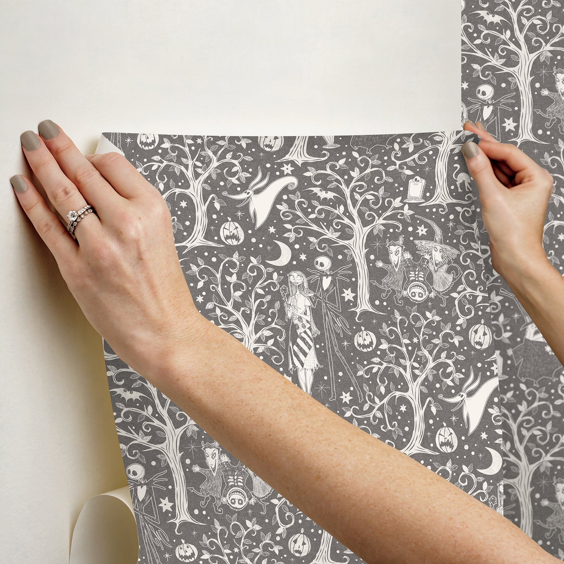 Disney Tim Burton's The Nightmare Before Christmas Forest Peel & Stick Wallpaper Peel and Stick Wallpaper RoomMates   