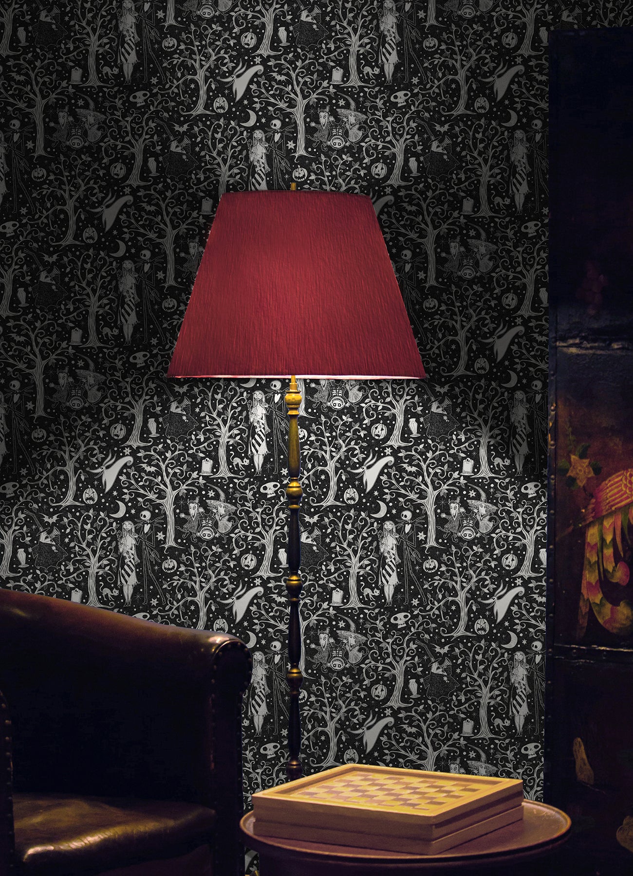 Disney Tim Burton's The Nightmare Before Christmas Forest Peel & Stick Wallpaper Peel and Stick Wallpaper RoomMates   