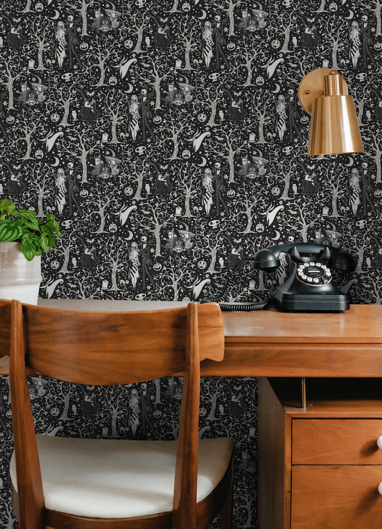 Disney Tim Burton's The Nightmare Before Christmas Forest Peel & Stick Wallpaper Peel and Stick Wallpaper RoomMates   