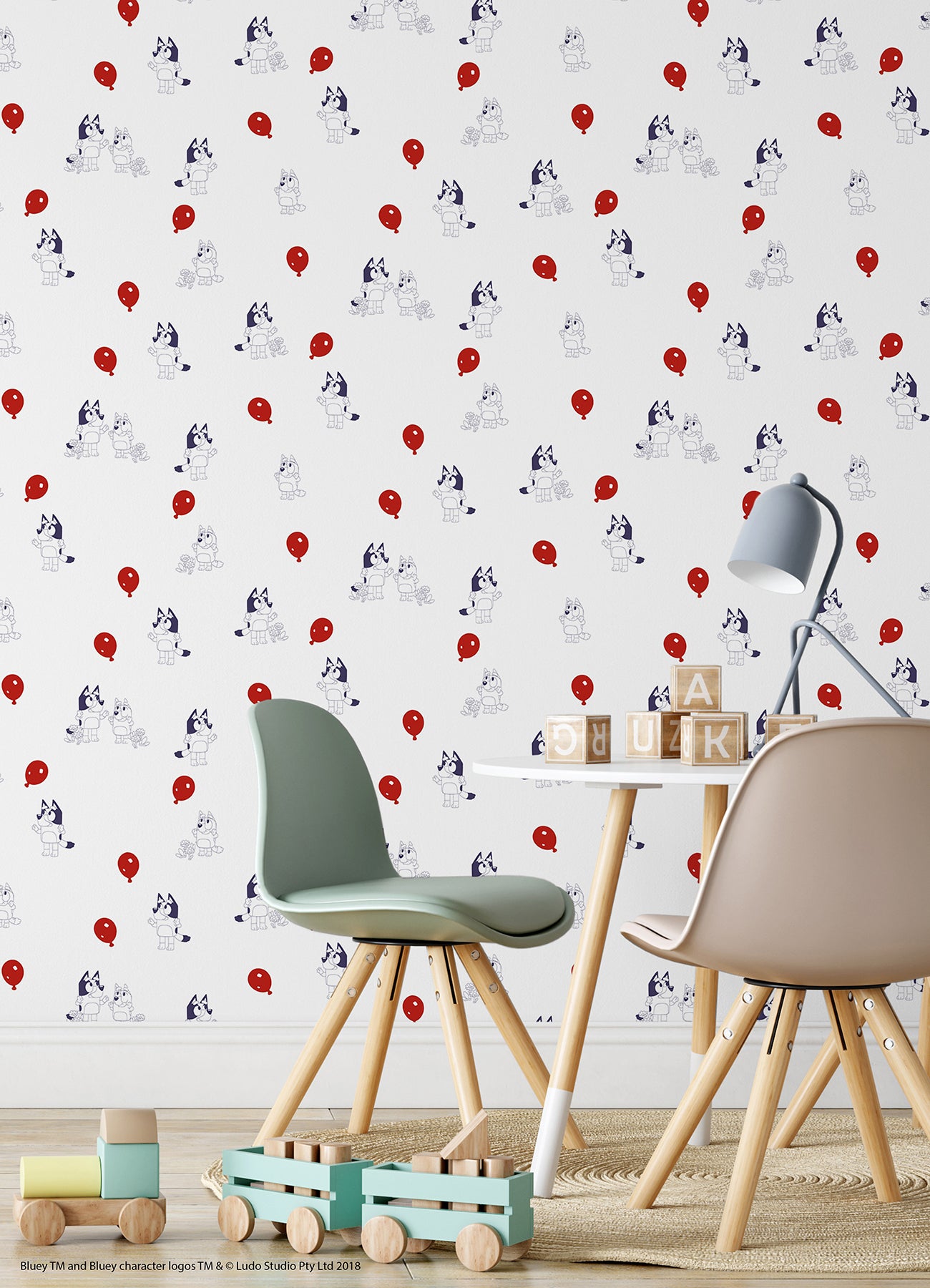Bluey Keepy Uppy Peel & Stick Wallpaper Peel and Stick Wallpaper RoomMates Decor   