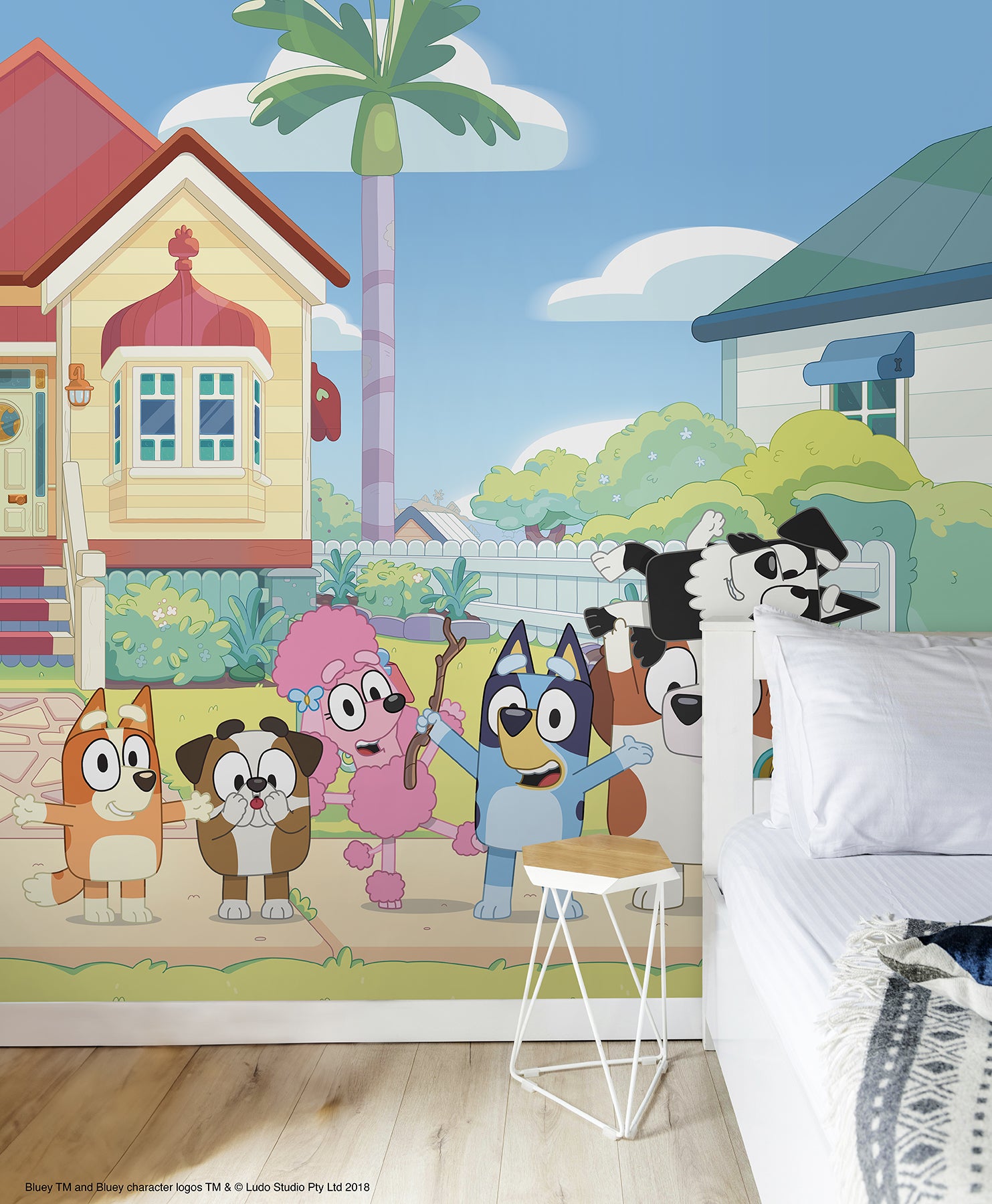 Bluey Friends & Family Peel & Stick Wall Mural Wall Murals RoomMates Decor   