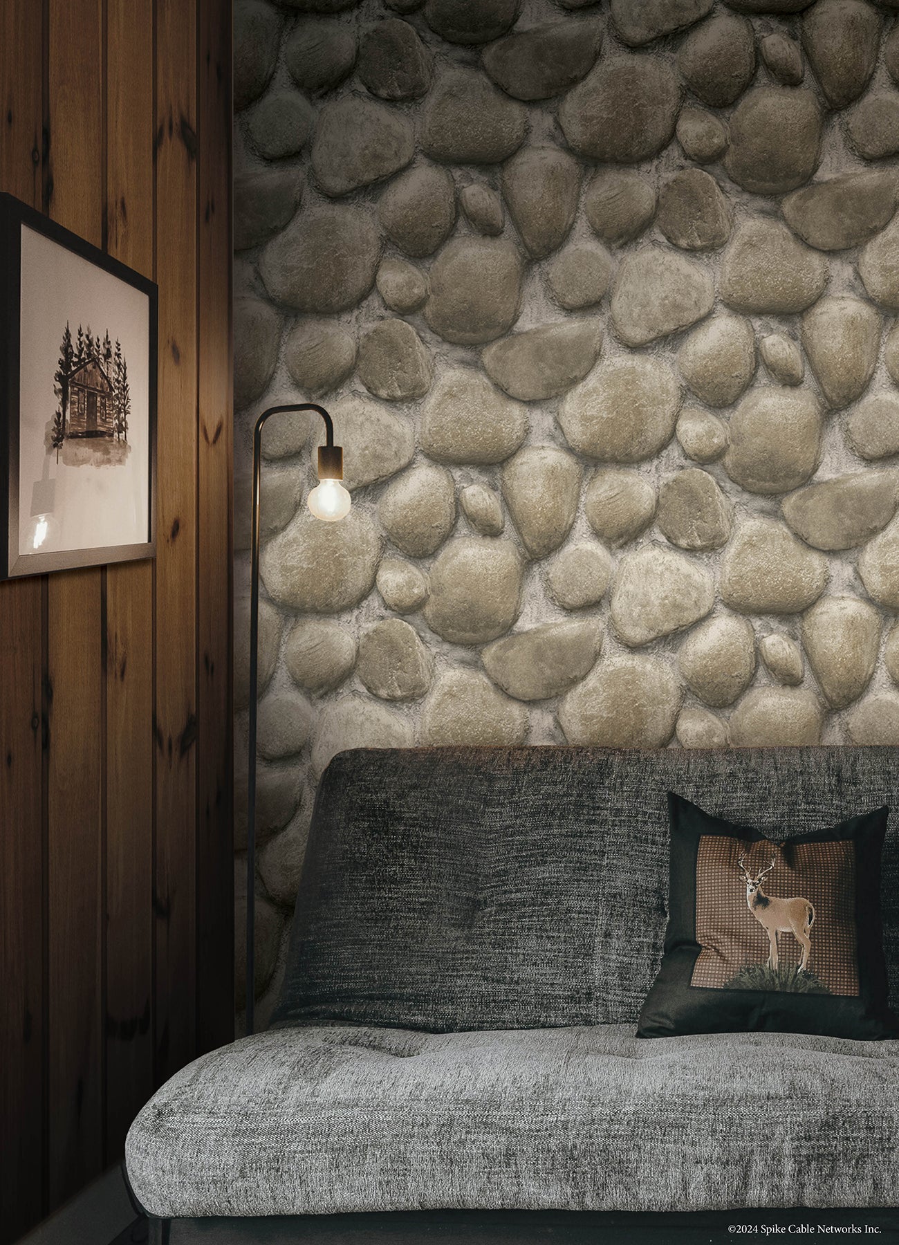 Yellowstone Root Rocks Beige Peel & Stick Wallpaper Peel and Stick Wallpaper RoomMates Decor   
