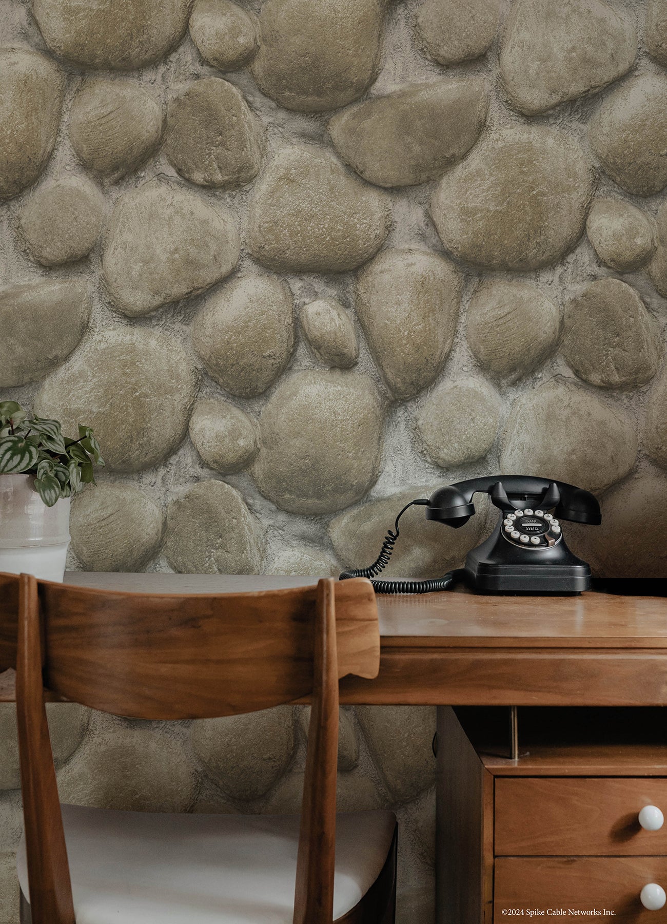 Yellowstone Root Rocks Beige Peel & Stick Wallpaper Peel and Stick Wallpaper RoomMates Decor   