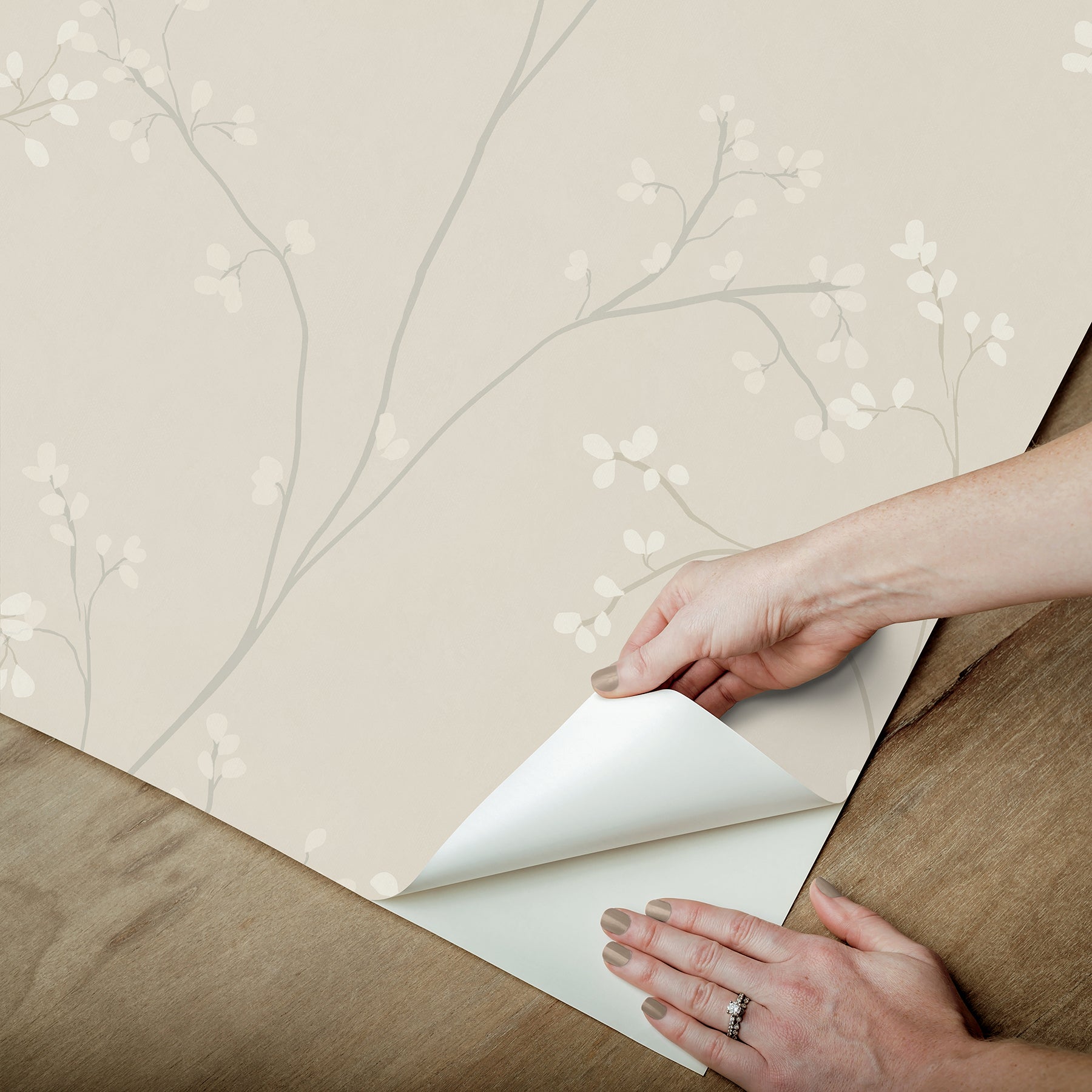 Blossom Stripe Black Peel & Stick Wallpaper Peel and Stick Wallpaper RoomMates Decor   
