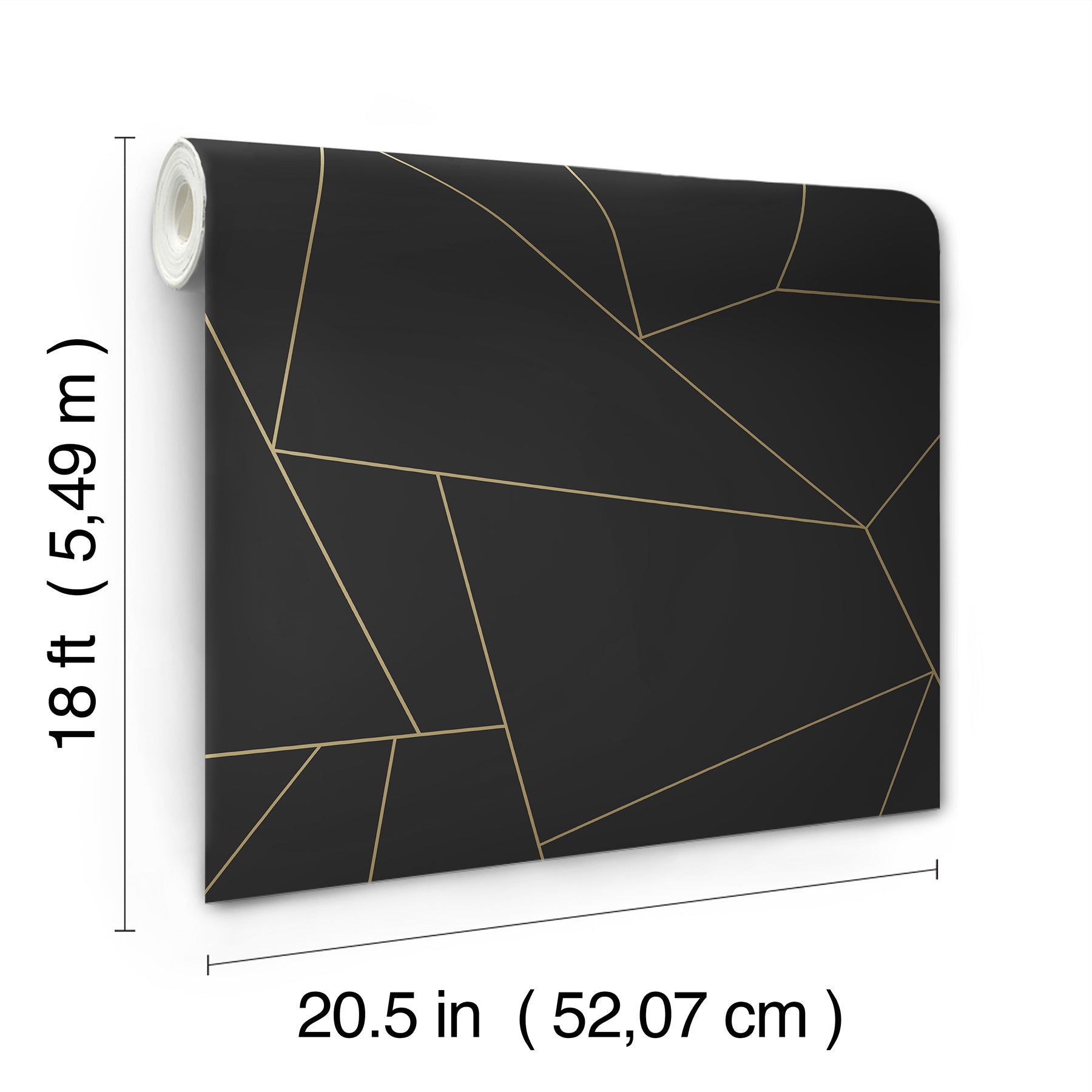 Brilliant Black & Gold Peel & Stick Wallpaper Peel and Stick Wallpaper RoomMates