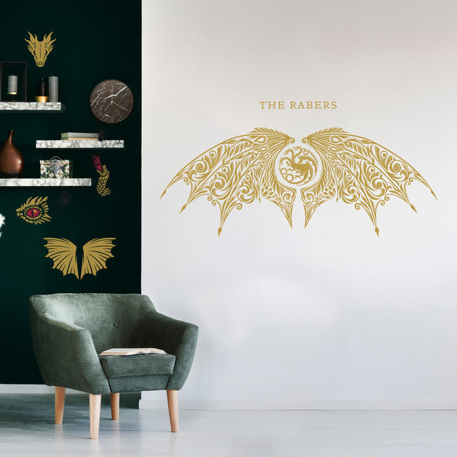 House of The Dragon Giant Peel & Stick Wall Decals with Alphabet Wall Decals RoomMates Decor   