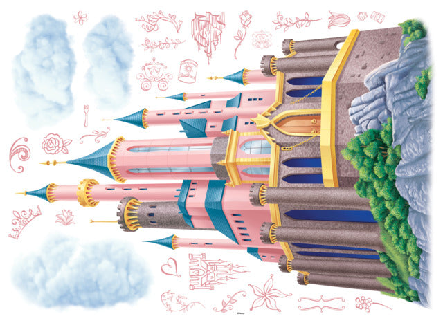 Disney Princess Castle with String Lights Wall Decals Wall Decals RoomMates Decor   