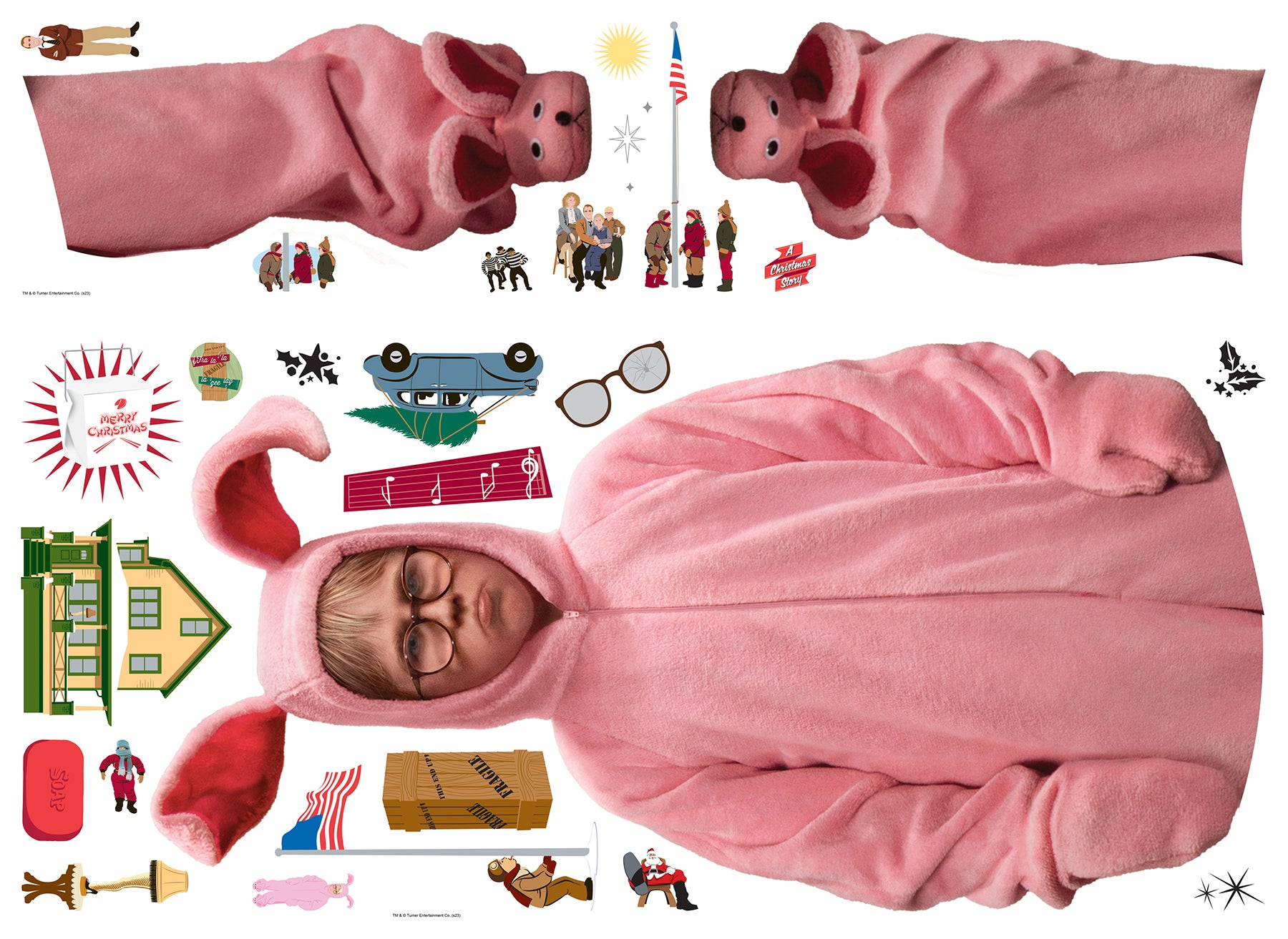 A Christmas Story Ralphie Bunny Suit Giant Wall Decals Wall Decals RoomMates   