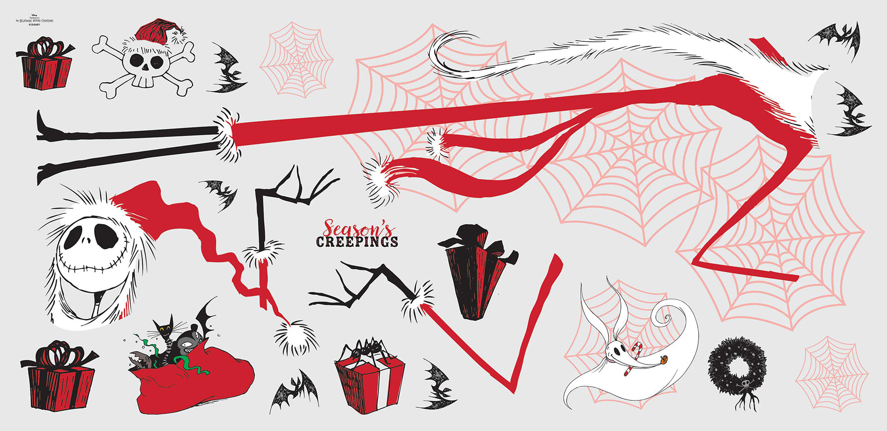 Disney Tim Burton's Nightmare Before Christmas Holiday Giant Wall Decals Wall Decals RoomMates   