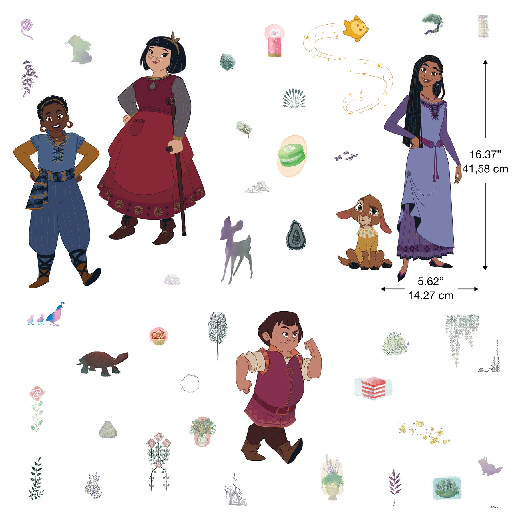 Wish Asha and Friends Wall Decals Wall Decals RoomMates   