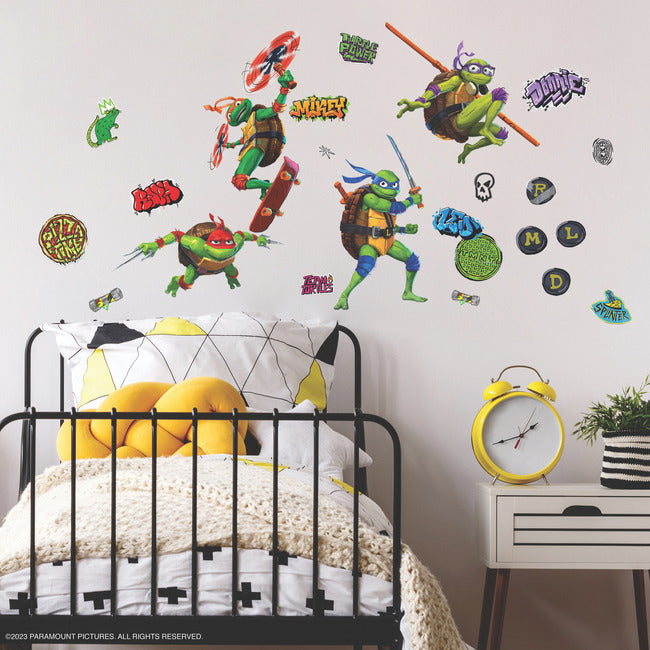 Teenage Mutant Ninja Turtles Mutant Mayhem Characters Wall Decals Wall Decals RoomMates Decor   