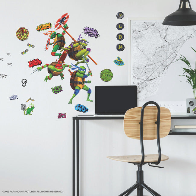 Teenage Mutant Ninja Turtles Mutant Mayhem Characters Wall Decals Wall Decals RoomMates Decor   