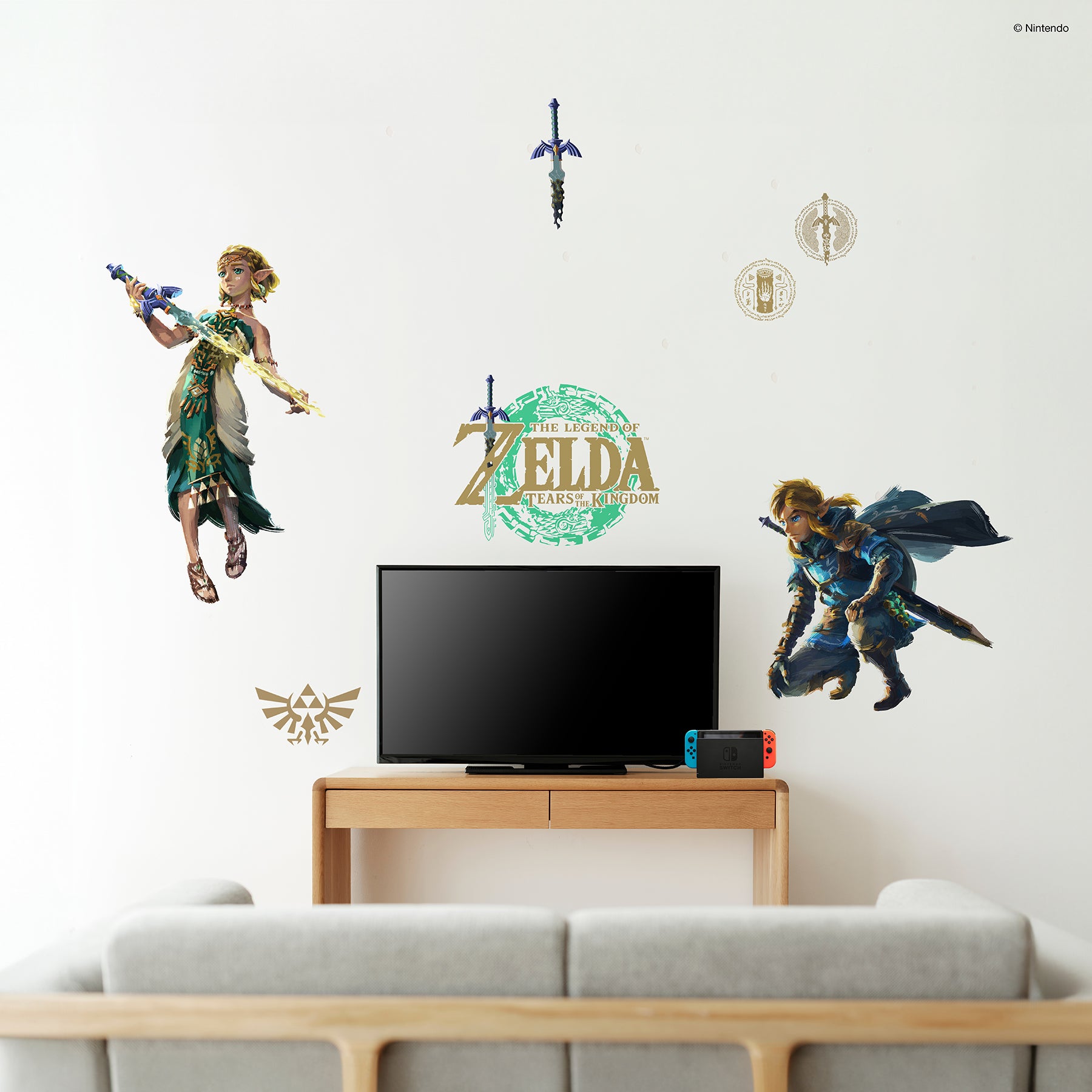 The Legend of Zelda™: Tears of the Kingdom - Zelda & Link Wall Decals Wall Decals RoomMates Decor   