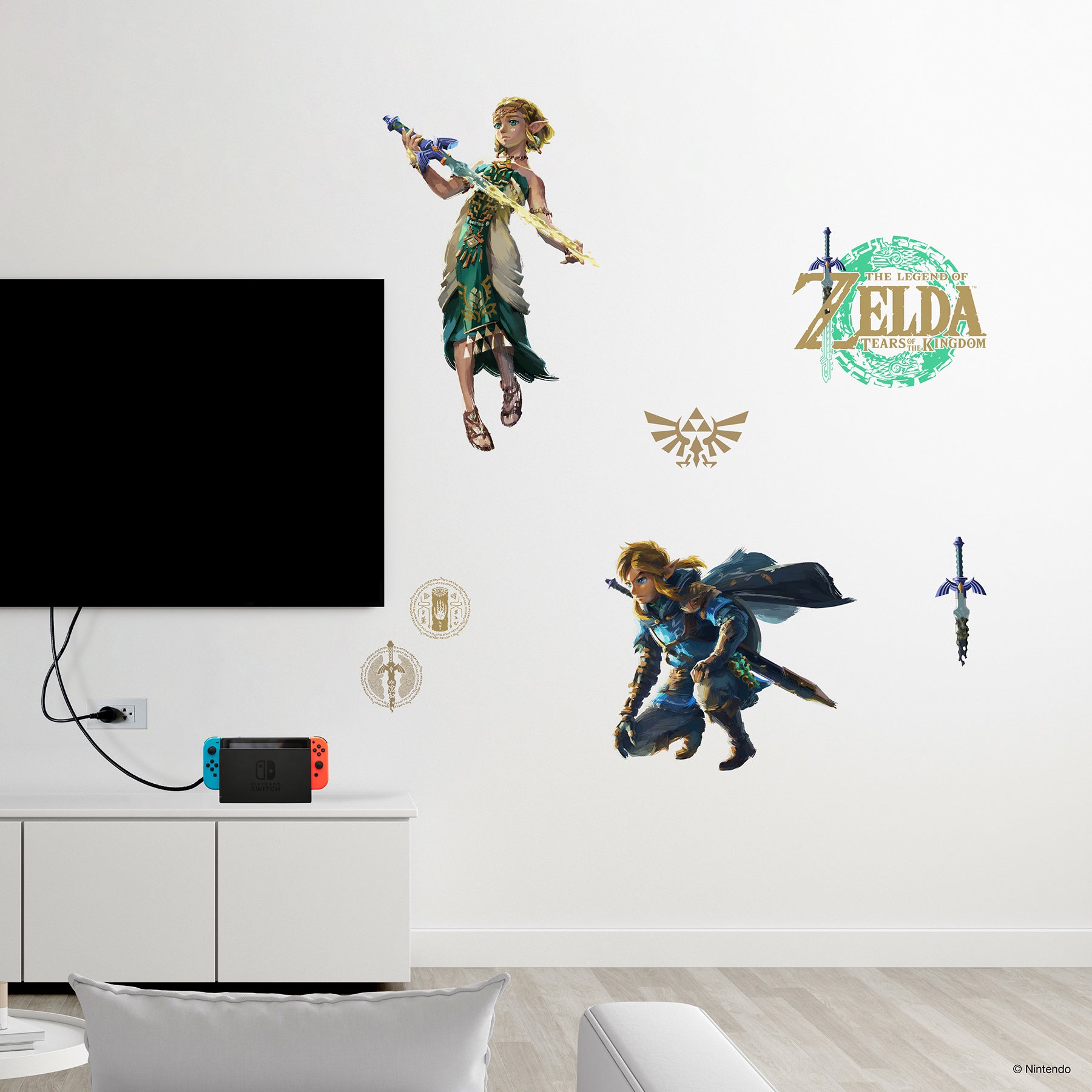 The Legend of Zelda™: Tears of the Kingdom - Zelda & Link Wall Decals Wall Decals RoomMates Decor   