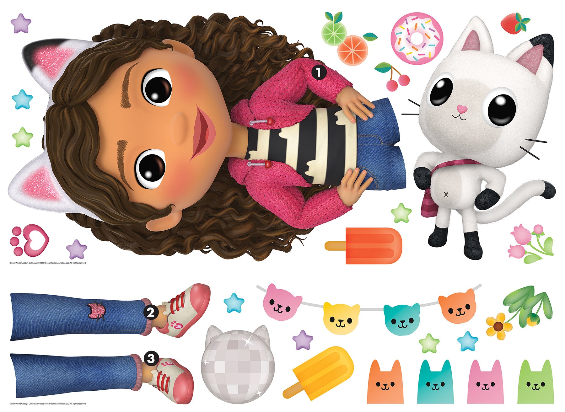 Gabby's Dollhouse Character Giant Wall Decals Wall Decals RoomMates   