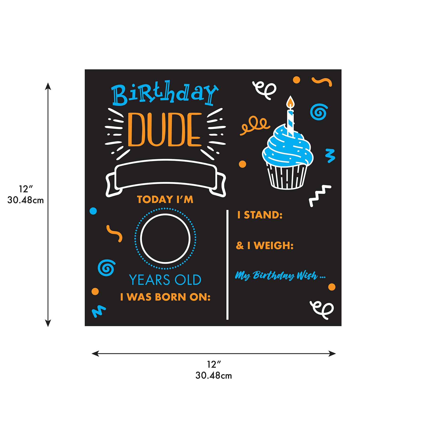 Birthday Dude Chalkboard Chalkboard RoomMates Decor   