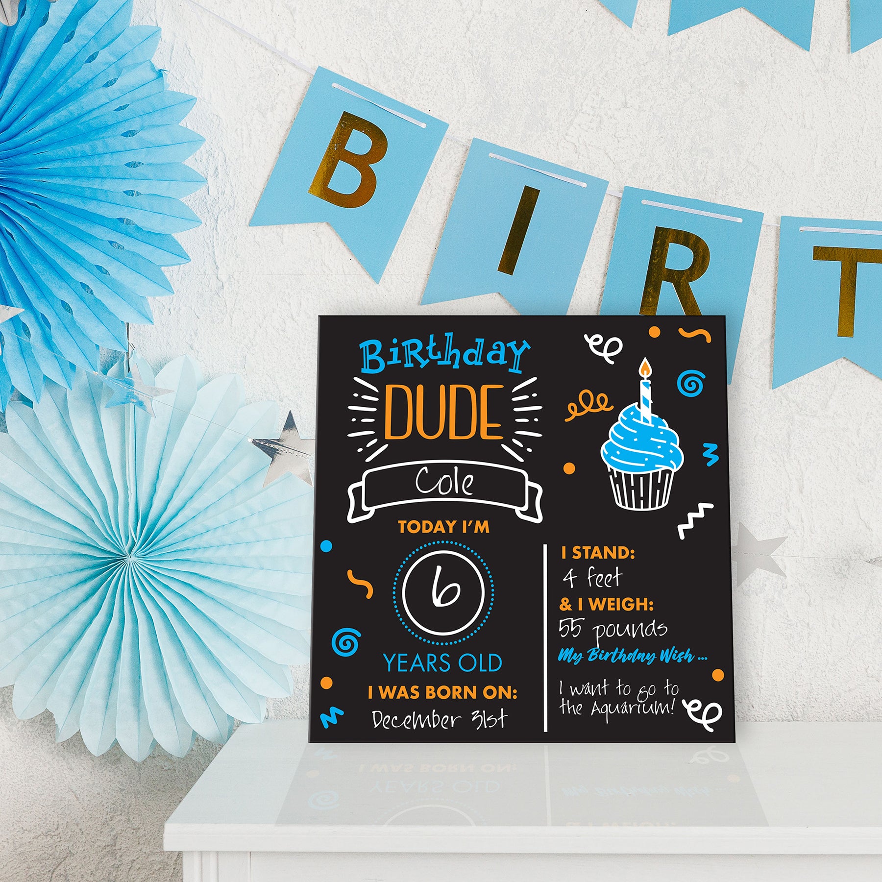 Birthday Dude Chalkboard Chalkboard RoomMates Decor   