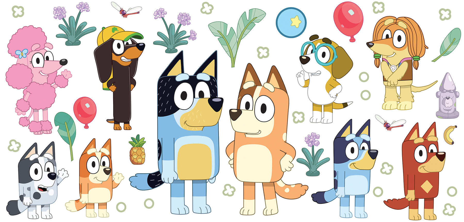 Bluey Family & Friends Peel and Stick Wall Decals Wall Decals RoomMates Decor   