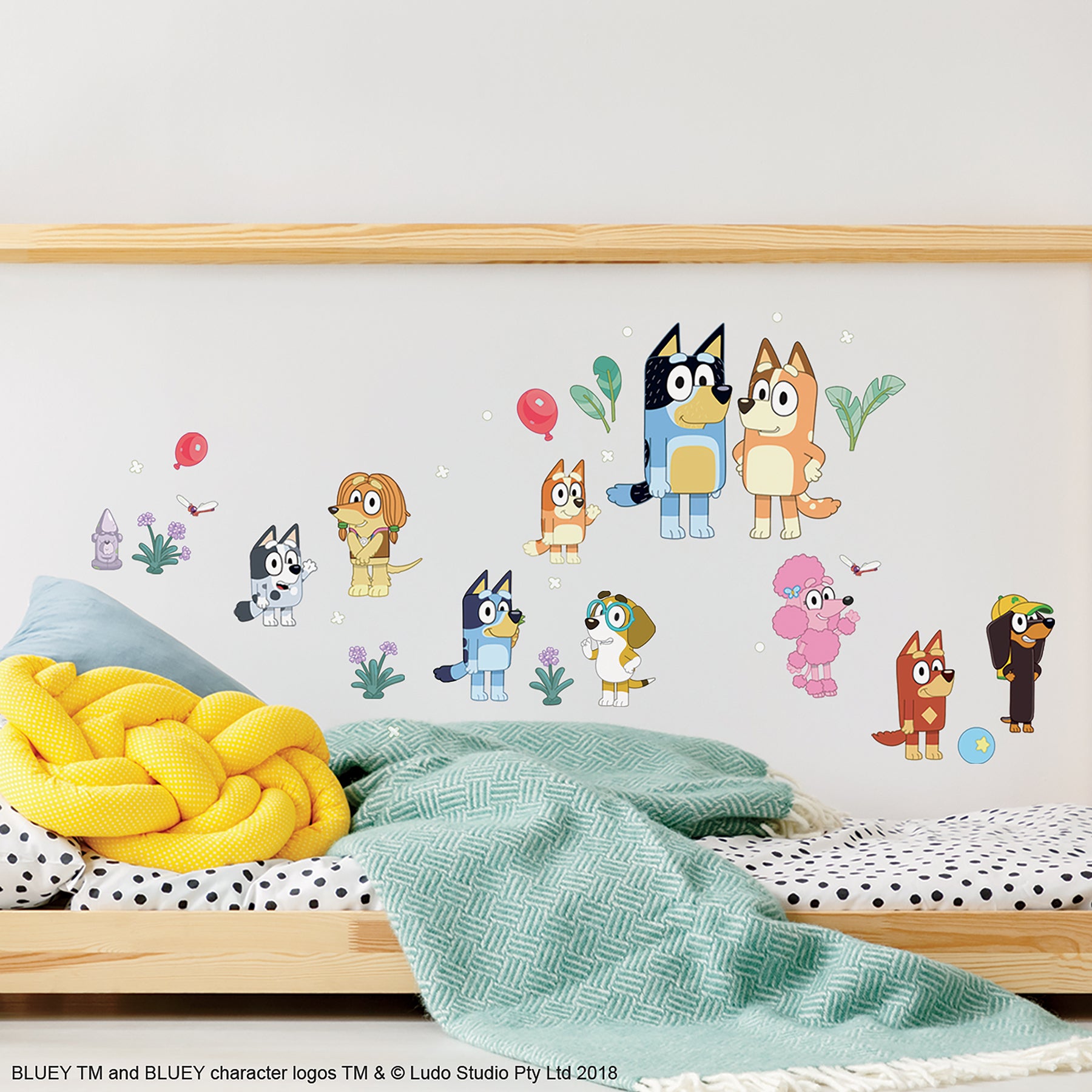 Bluey Family & Friends Peel and Stick Wall Decals Wall Decals RoomMates Decor   