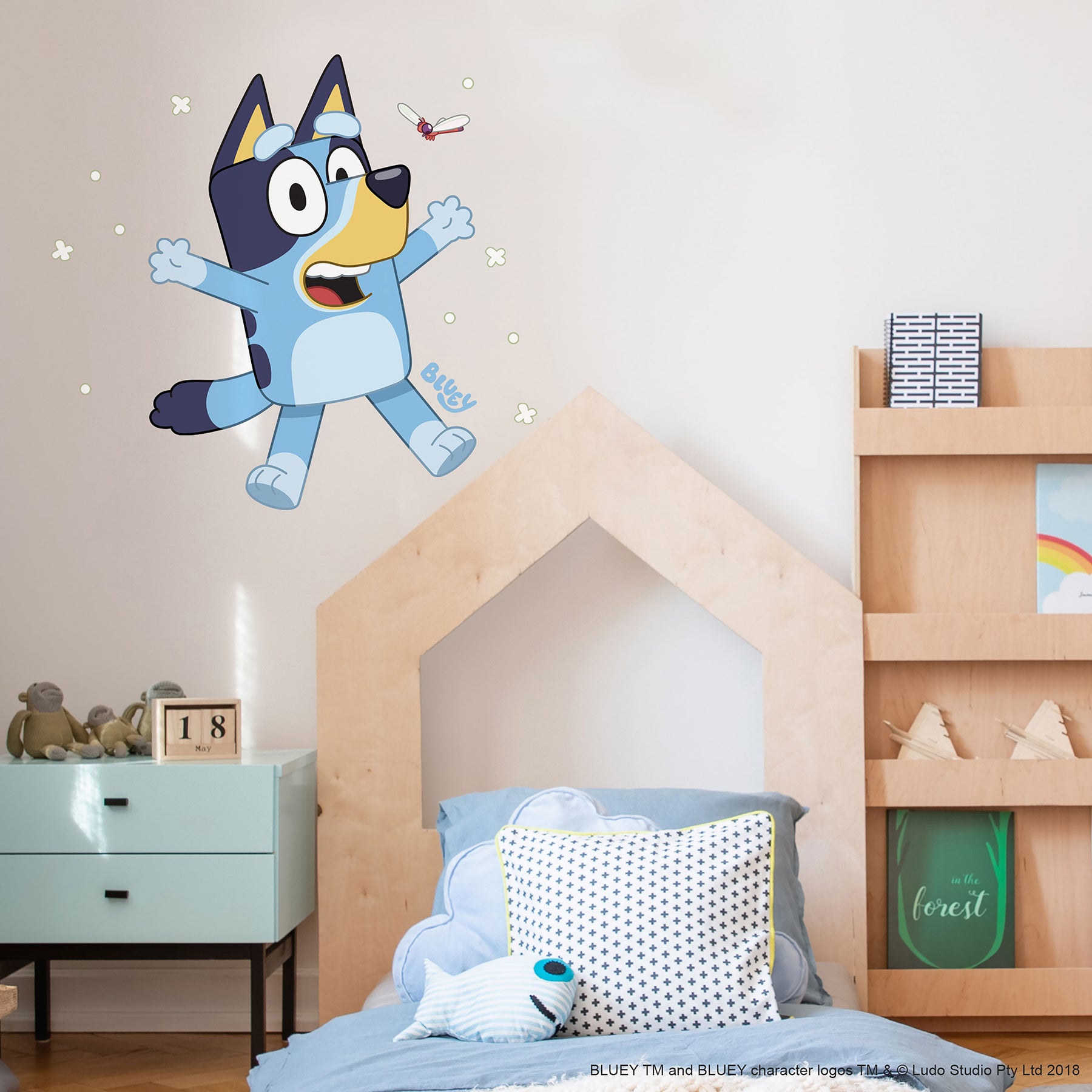 Bluey Character Peel and Stick Wall Decals Wall Decals RoomMates Decor   