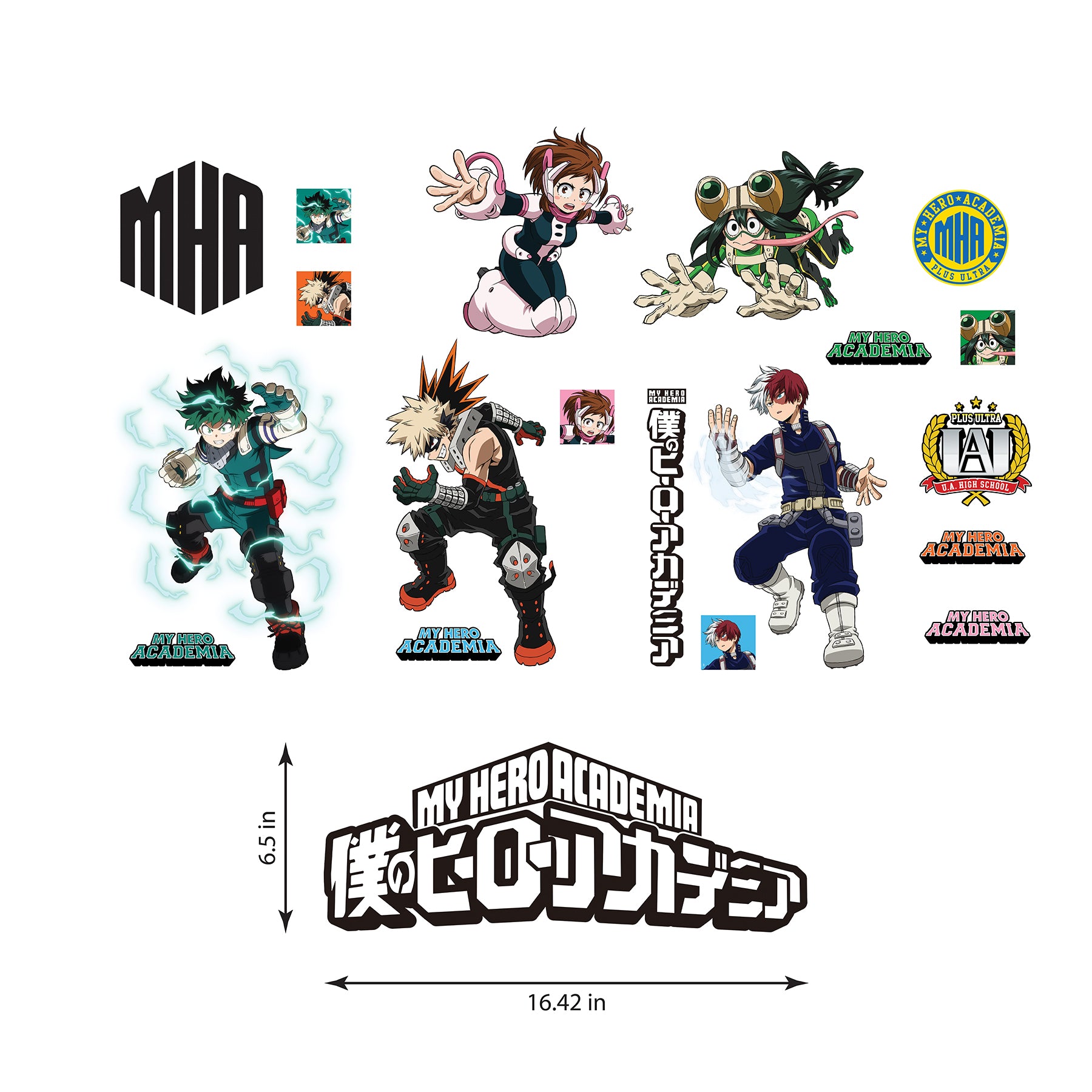 My Hero Academia Wall Decals Wall Decals RoomMates Decor   