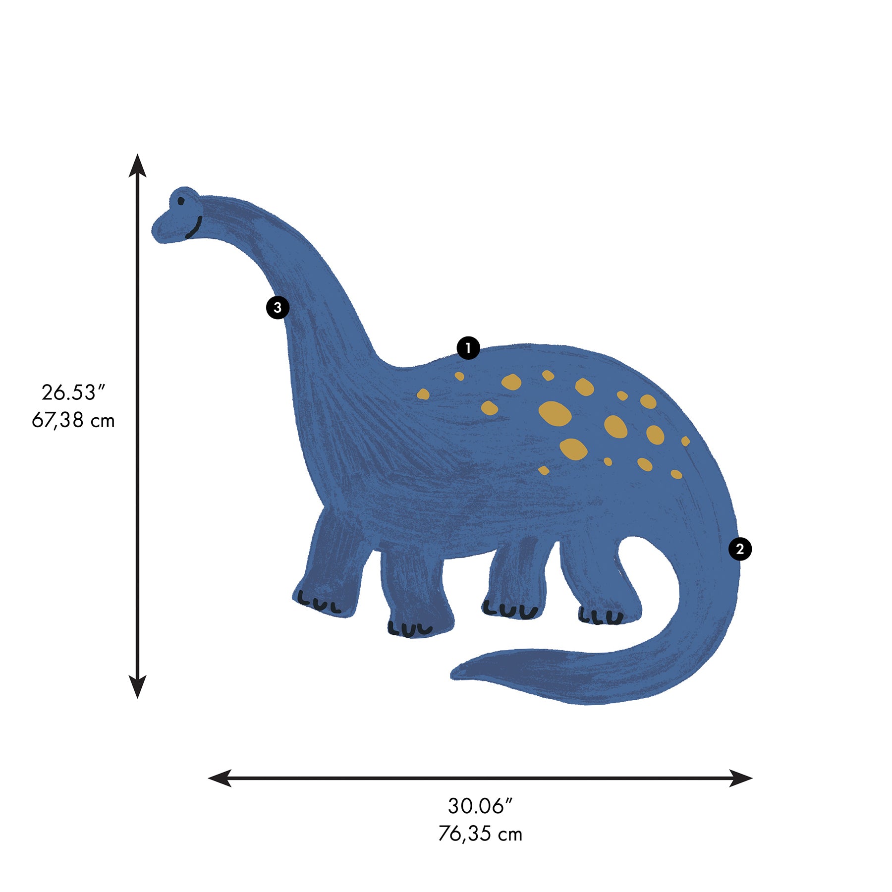 Dino Growth Chart Blue Wall Decals Wall Decals RoomMates Decor   