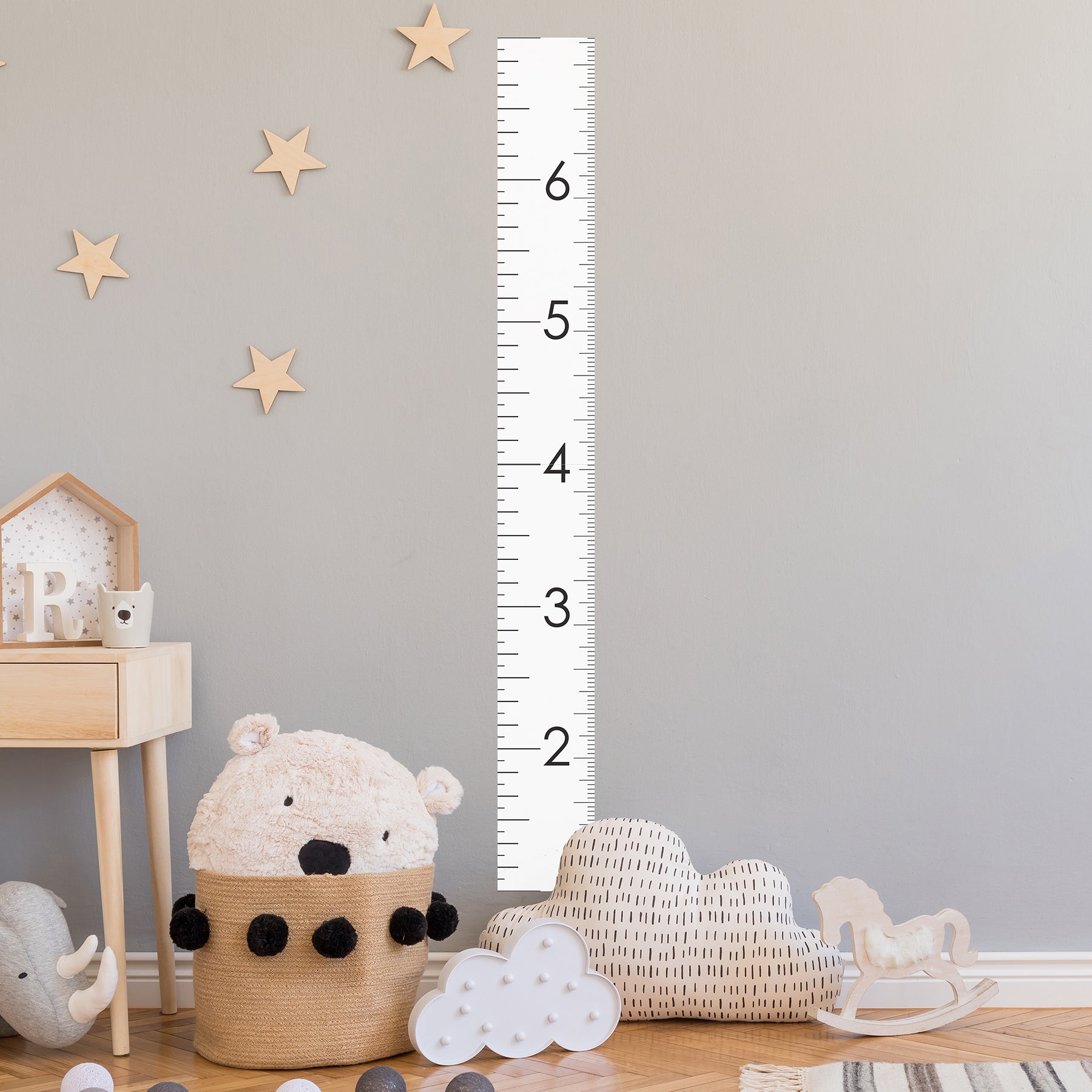 Modern Growth Chart White Wall Decals Wall Decals RoomMates Decor   