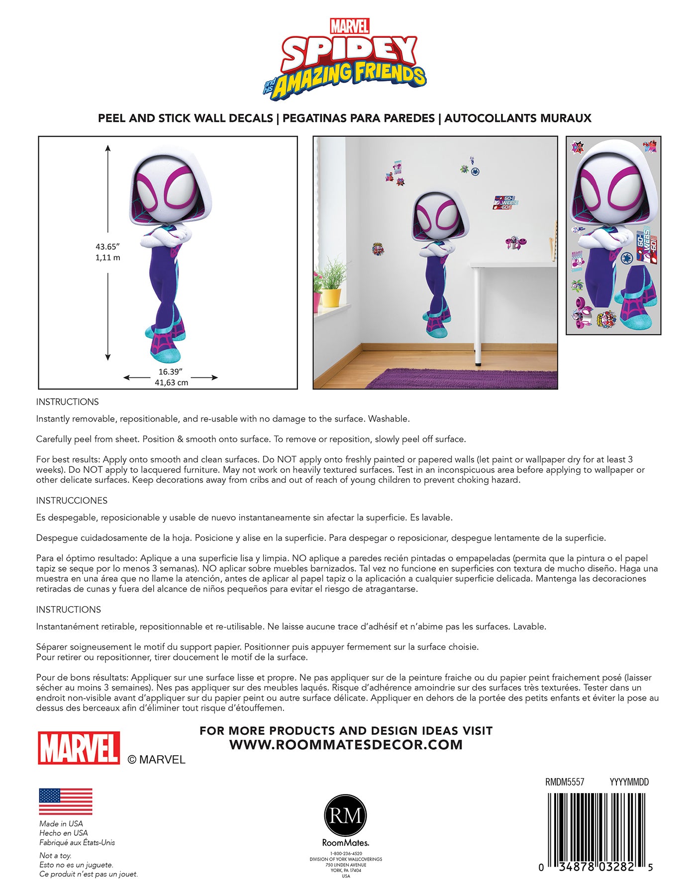 Marvel's Spidey And His Amazing Friends: Ghost Spider Wall Decals Wall Decals RoomMates