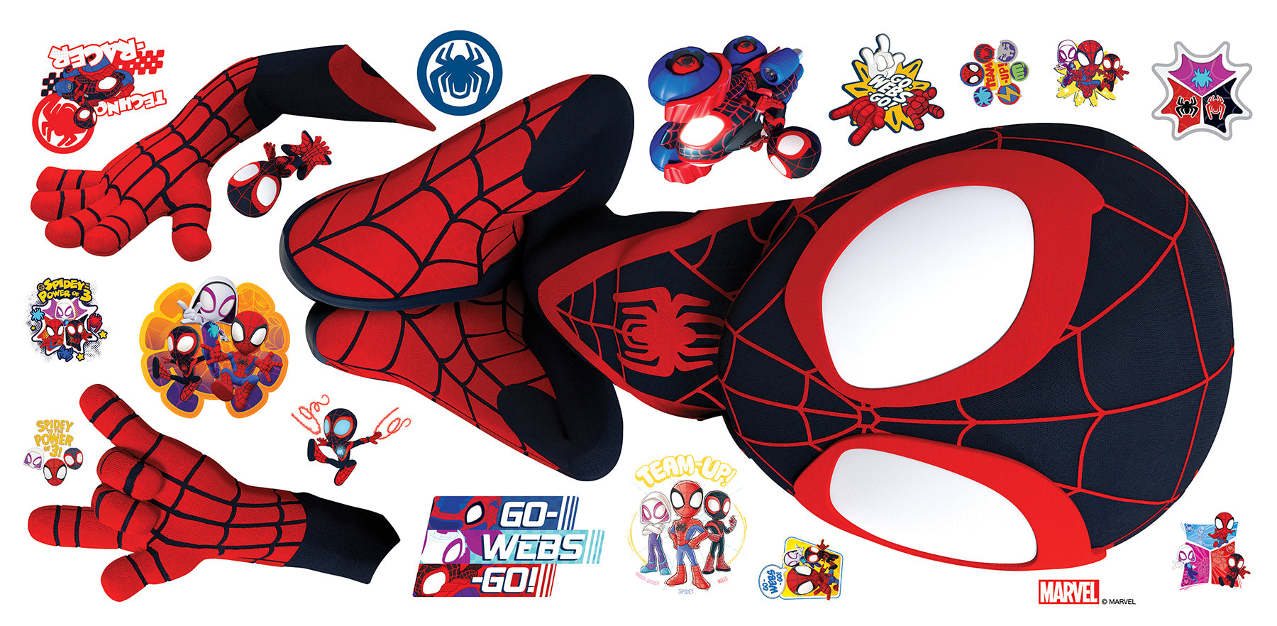 Marvel's Spidey And His Amazing Friends: Spin Wall Decals Wall Decals RoomMates
