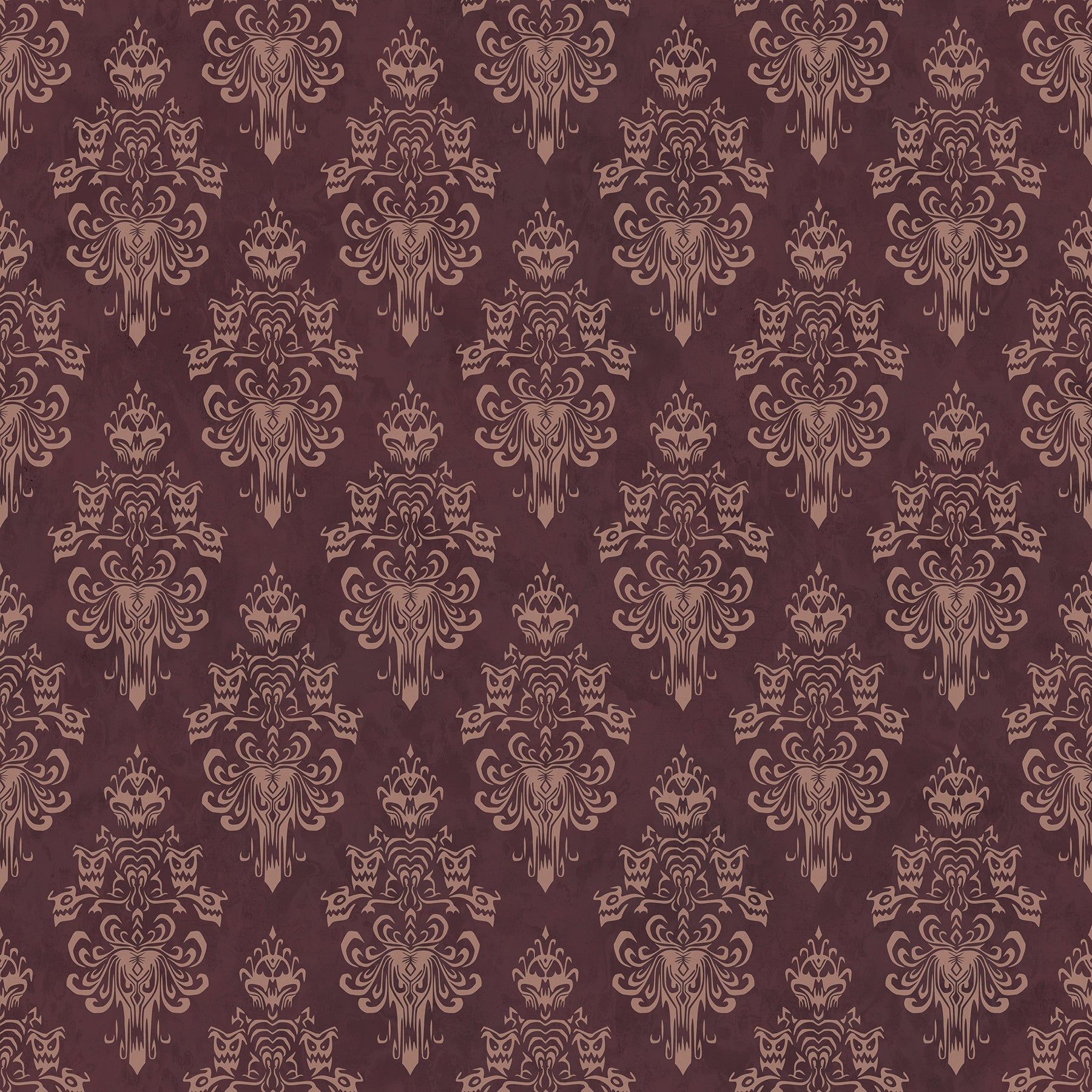 Disney Haunted Mansion Peel & Stick Wallpaper Peel and Stick Wallpaper RoomMates Decor Roll Maroon 